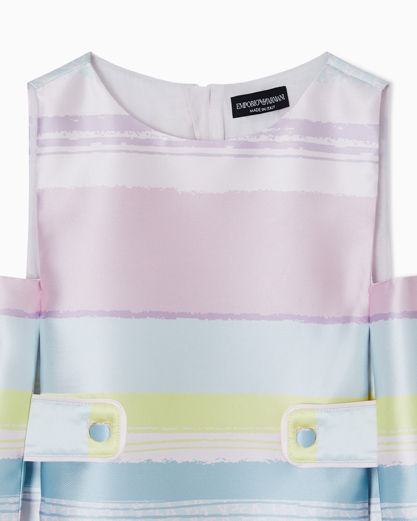 Mikado dress with shaded stripes Slide 1