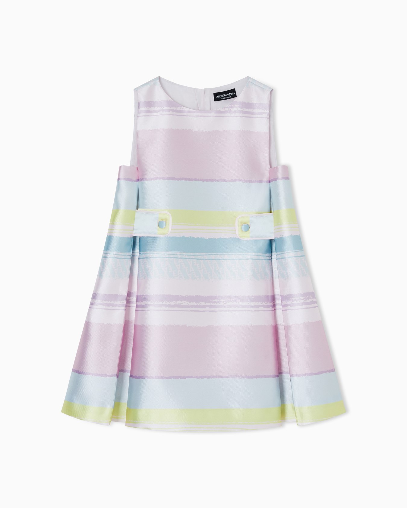 Mikado dress with shaded stripes Slide 0