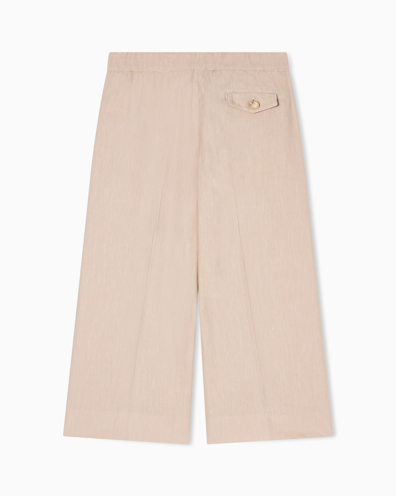 Denim-effect linen-blend trousers Slide 2
