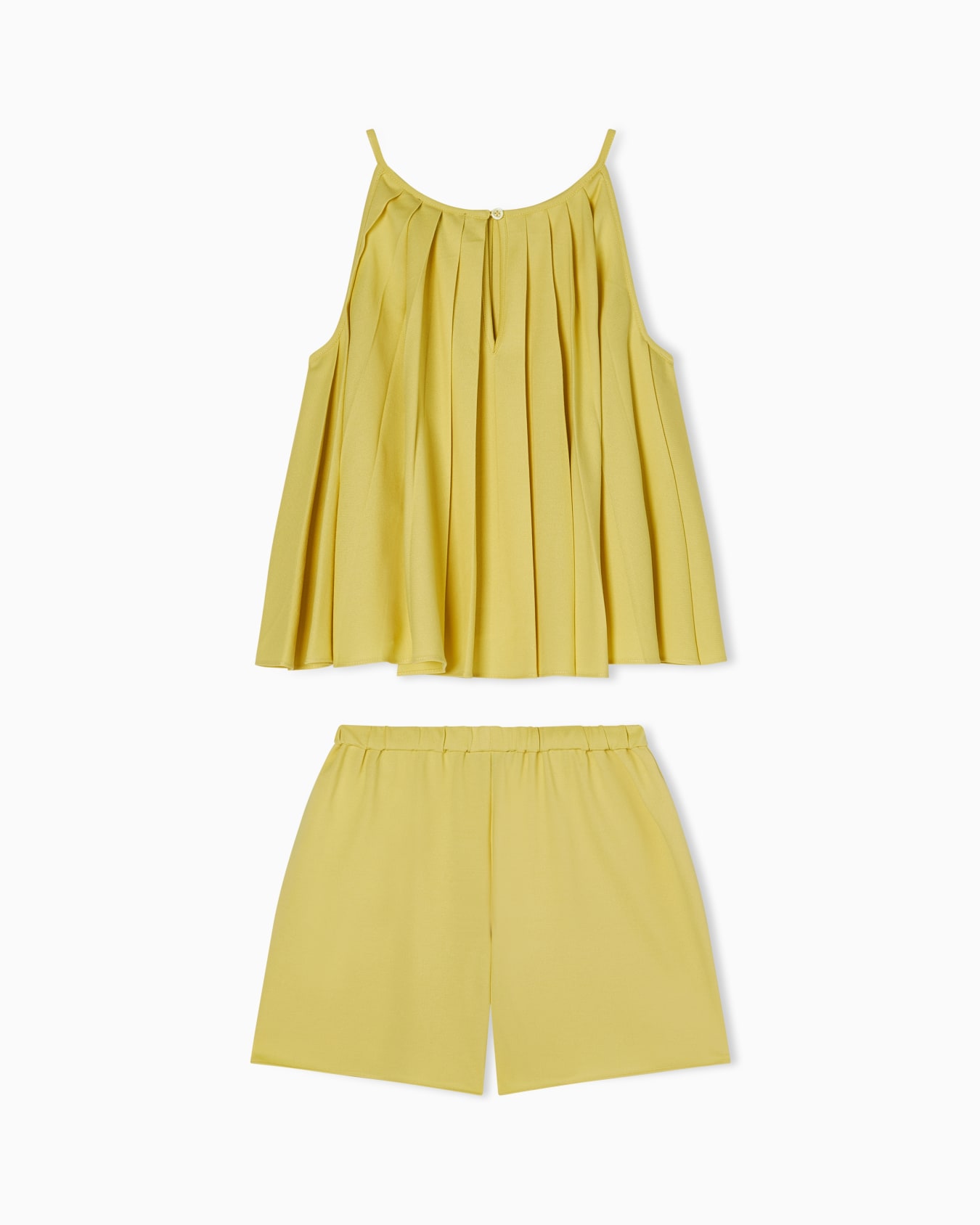 Piqué jersey top and shorts set Diapositiva 2