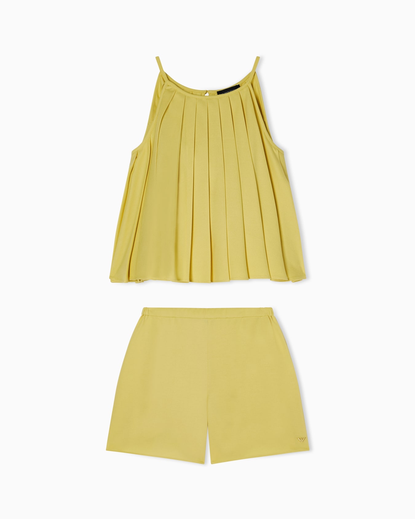 Piqué jersey top and shorts set Diapositiva 0