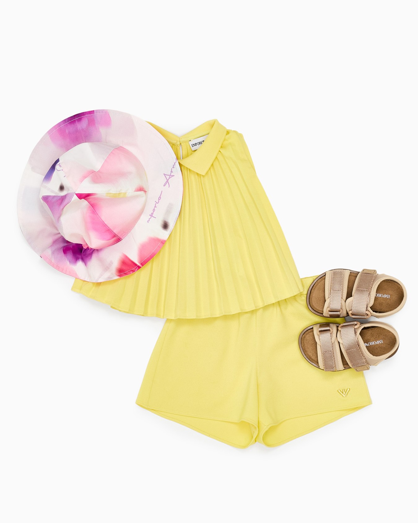 Piqué jersey top and shorts set Diapositiva 3