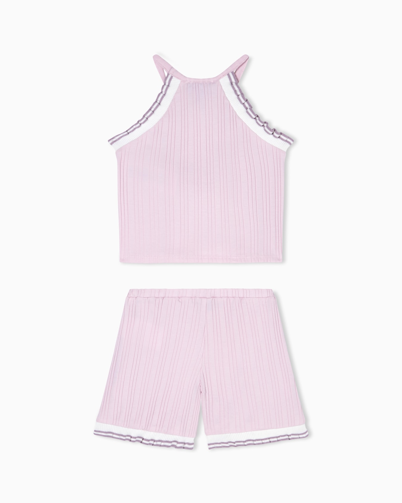 Ribbed knit top and shorts set Slide 2