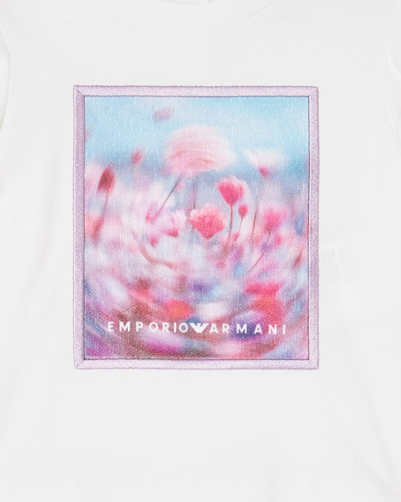 T-shirt in jersey stampa orchidee Slide 1