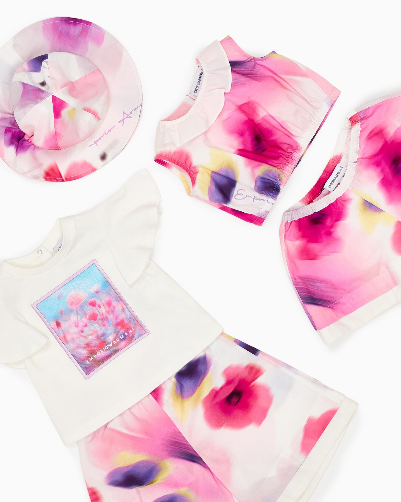 T-shirt in jersey stampa orchidee Slide 3
