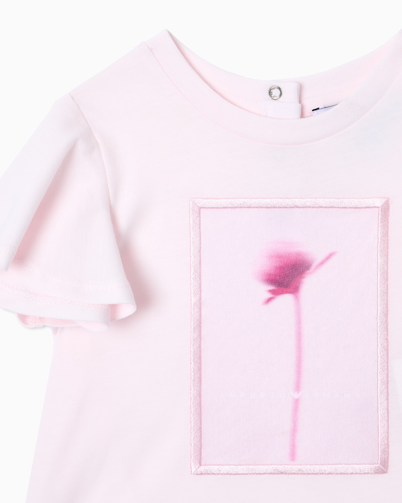 Orchid-print jersey T-shirt Slide 1