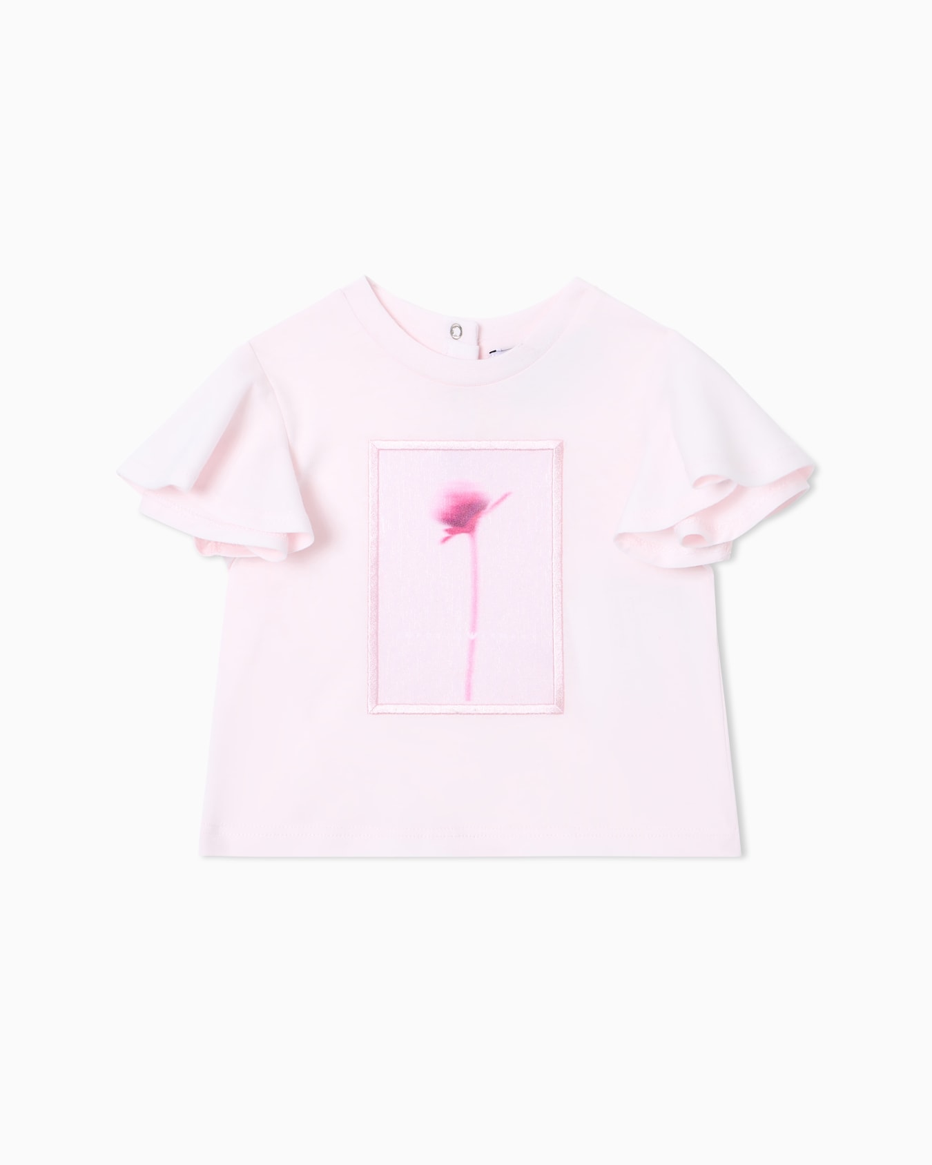 Orchid-print jersey T-shirt Slide 0