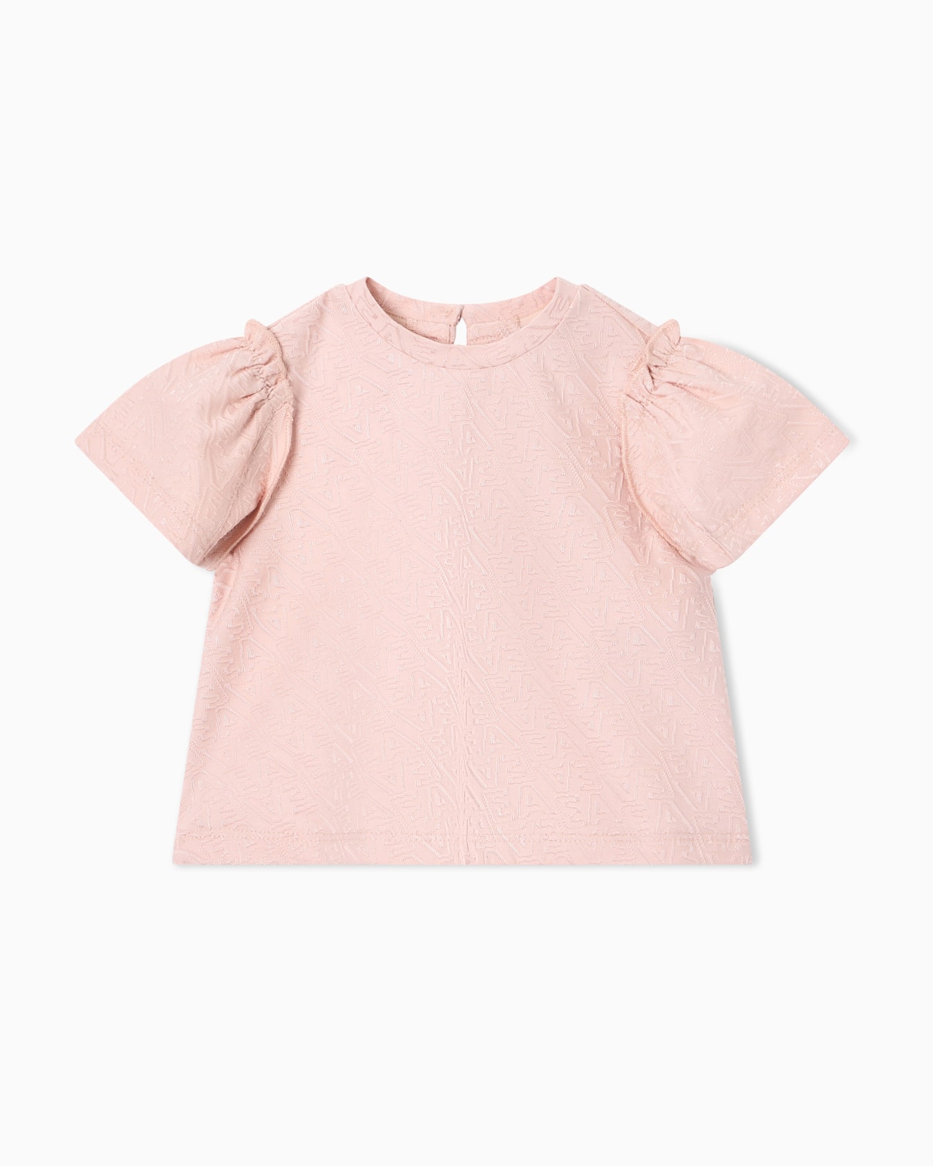 T-shirt in jersey interlock logo lettering jacquard Folie 0