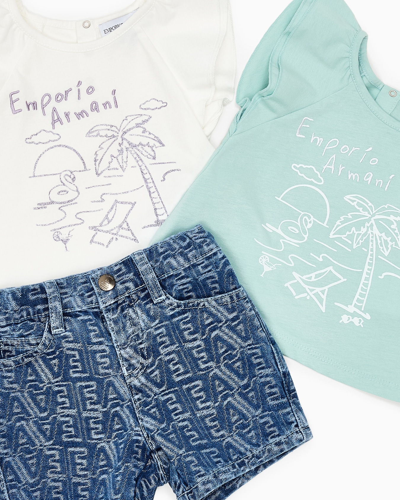 Summer print jersey T-shirt スライドする 3