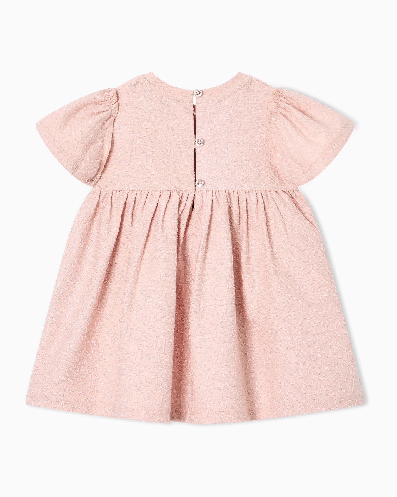 Jersey interlock dress with logo lettering jacquard Slide 2