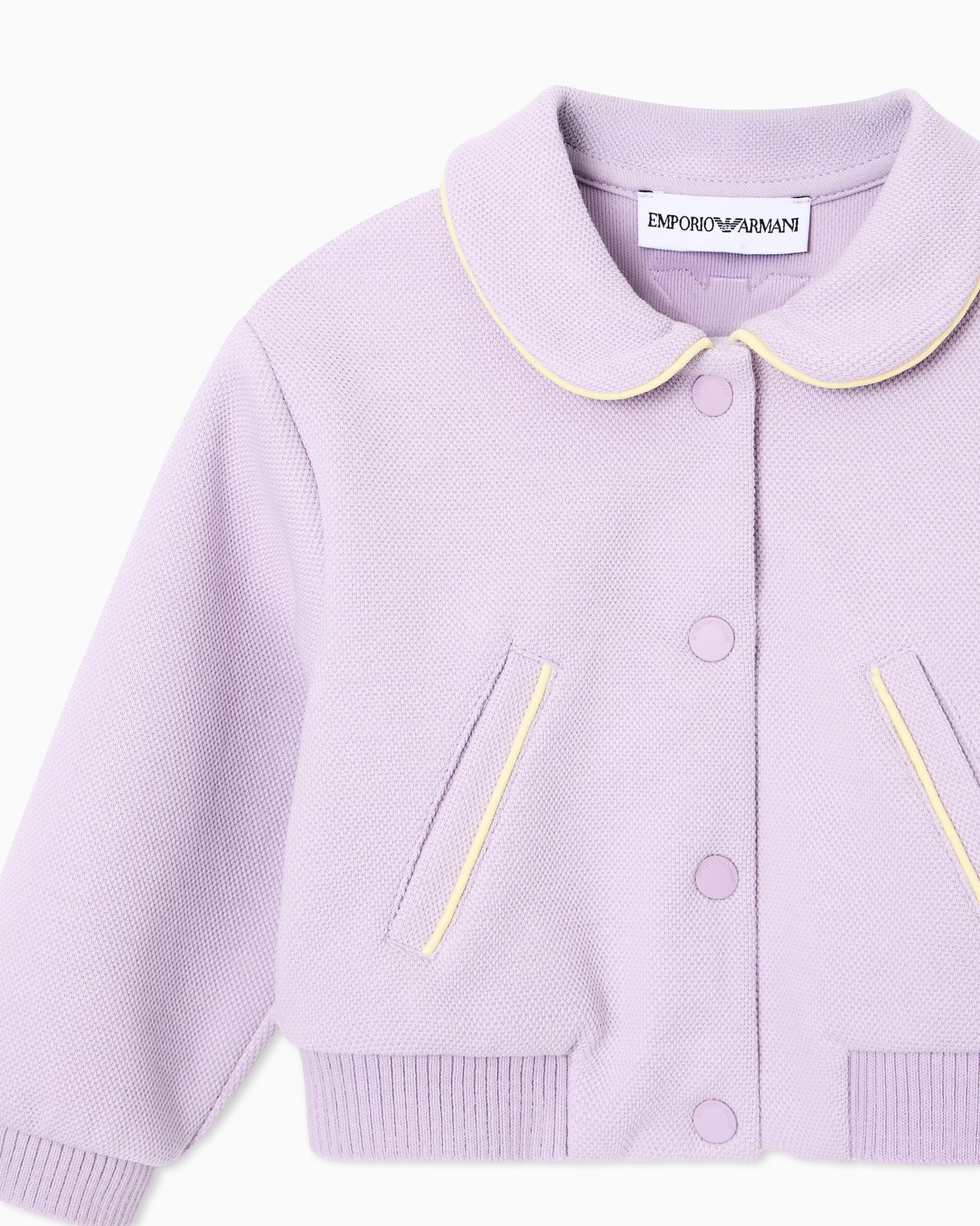 Claudine collar sweatshirt in double jersey piqué Slide 1