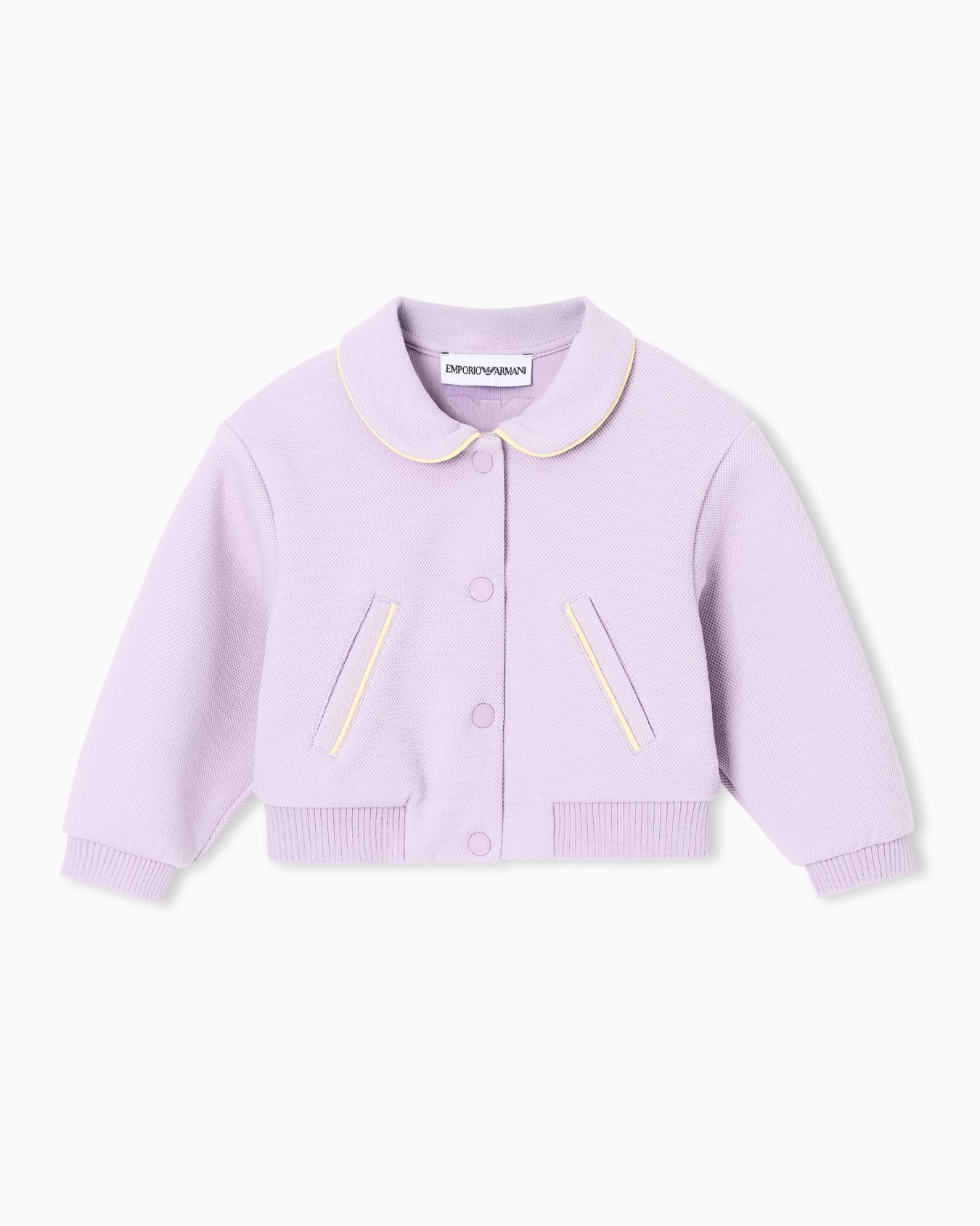 Claudine collar sweatshirt in double jersey piqué Slide 0