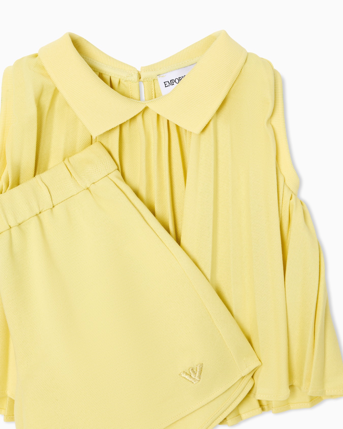 Piqué jersey top and shorts set Slide 1