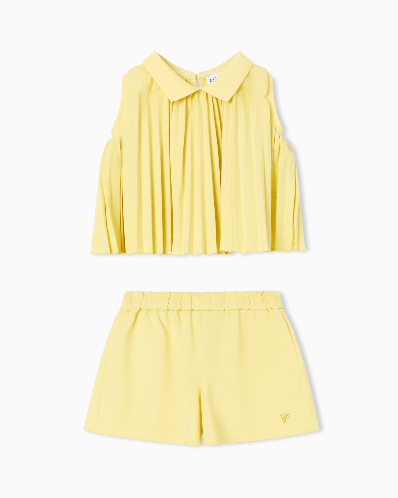 Piqué jersey top and shorts set Slide 0