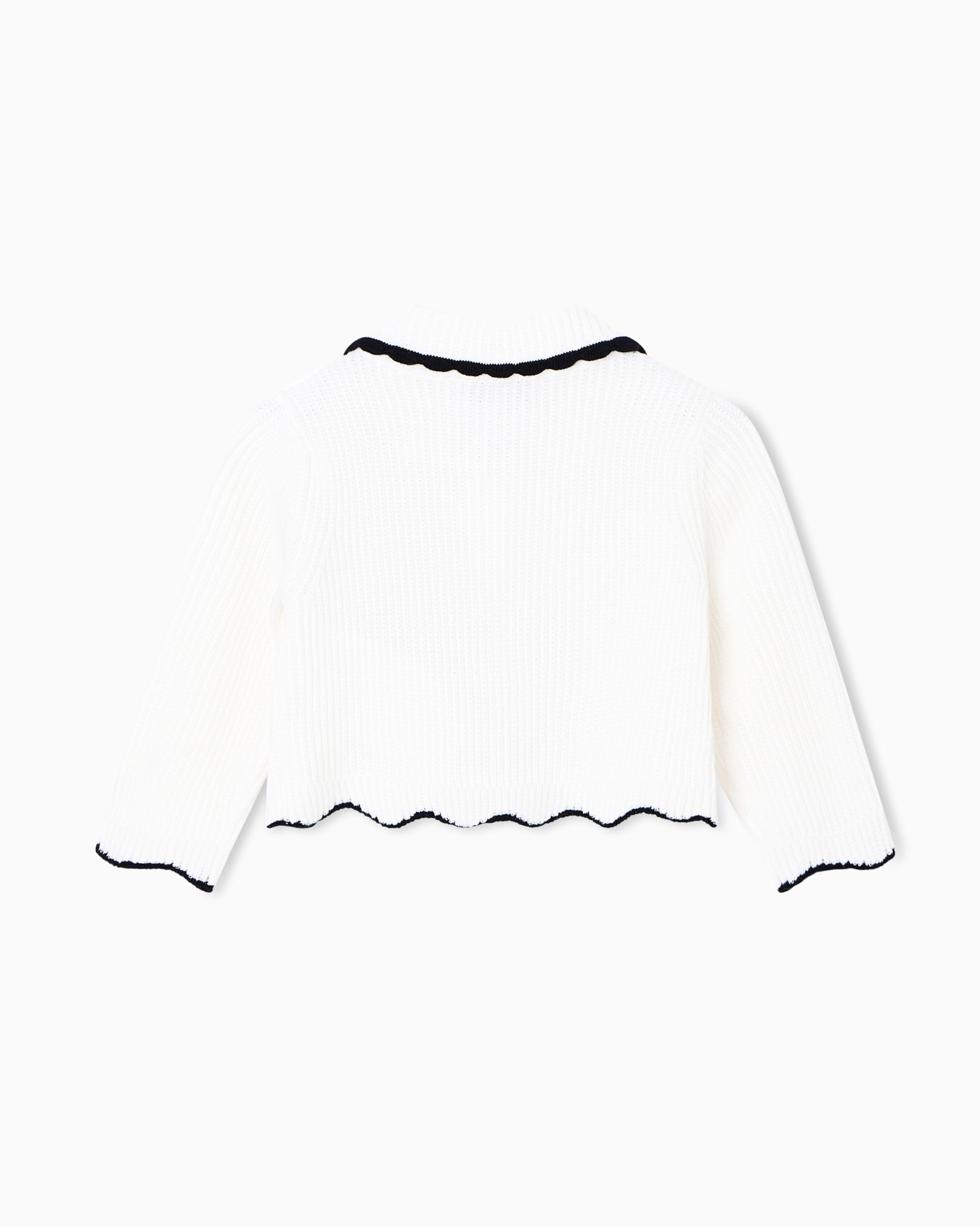 Cardigan in maglia a costine con bottoni gold Slide 2