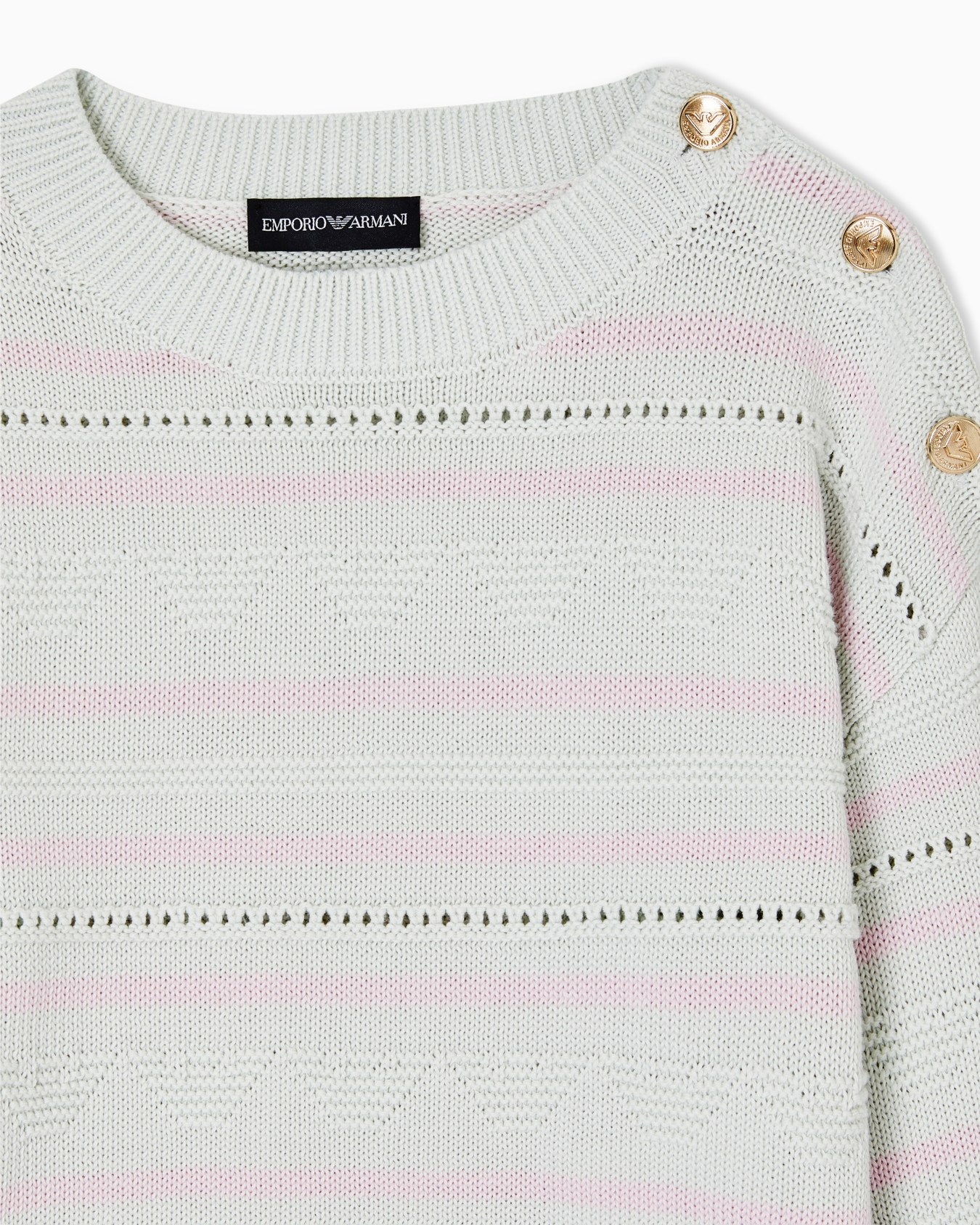 Striped jumper with jacquard eagle motif Slide 1