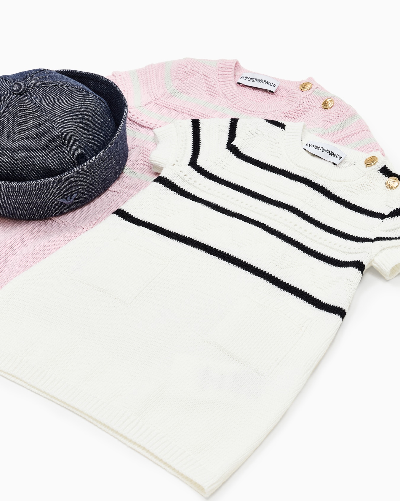 Striped dress with jacquard eagle motif Slide 3