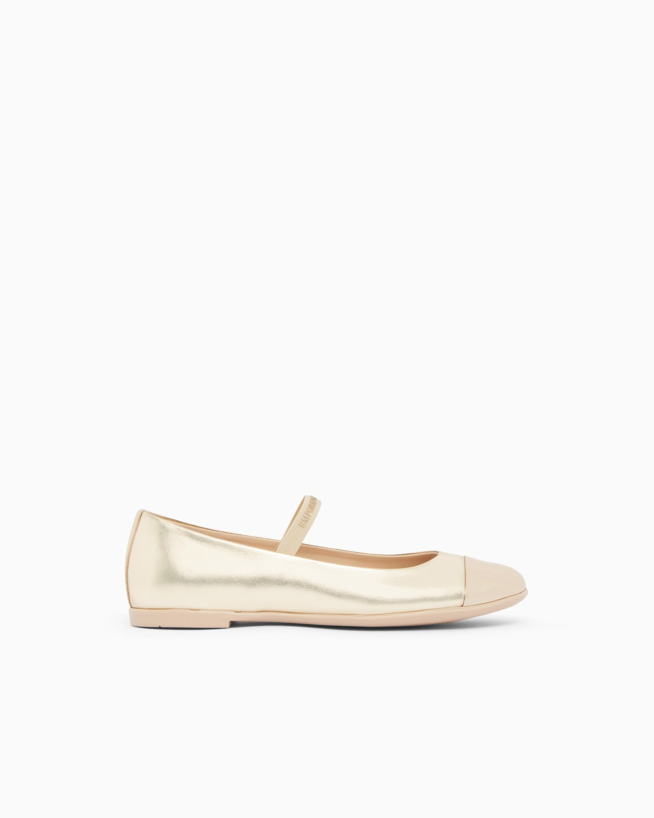 Ballerines en nappa laminée avec bride Diapositive 0