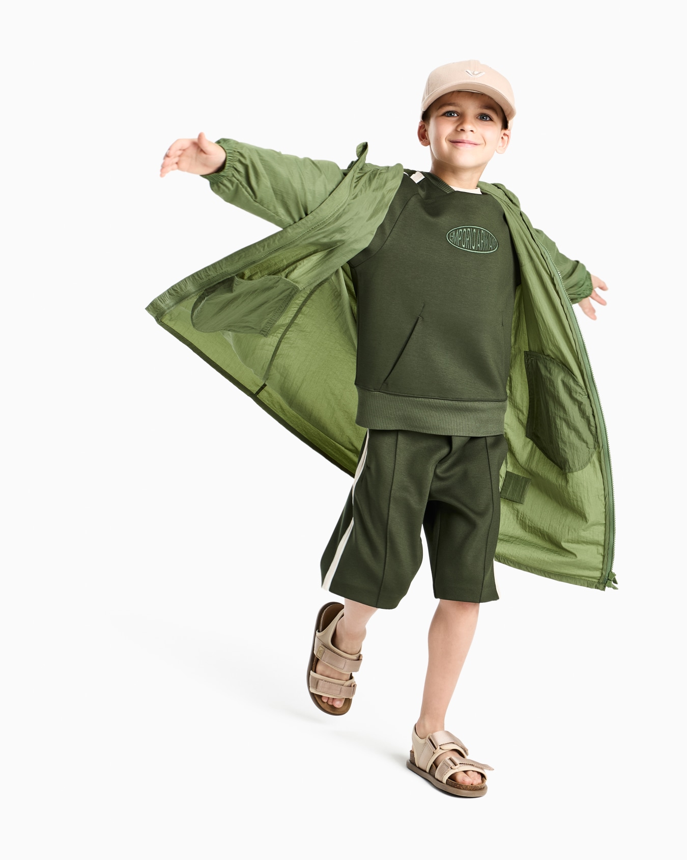 Stretch fabric sandals with strap Slide 6