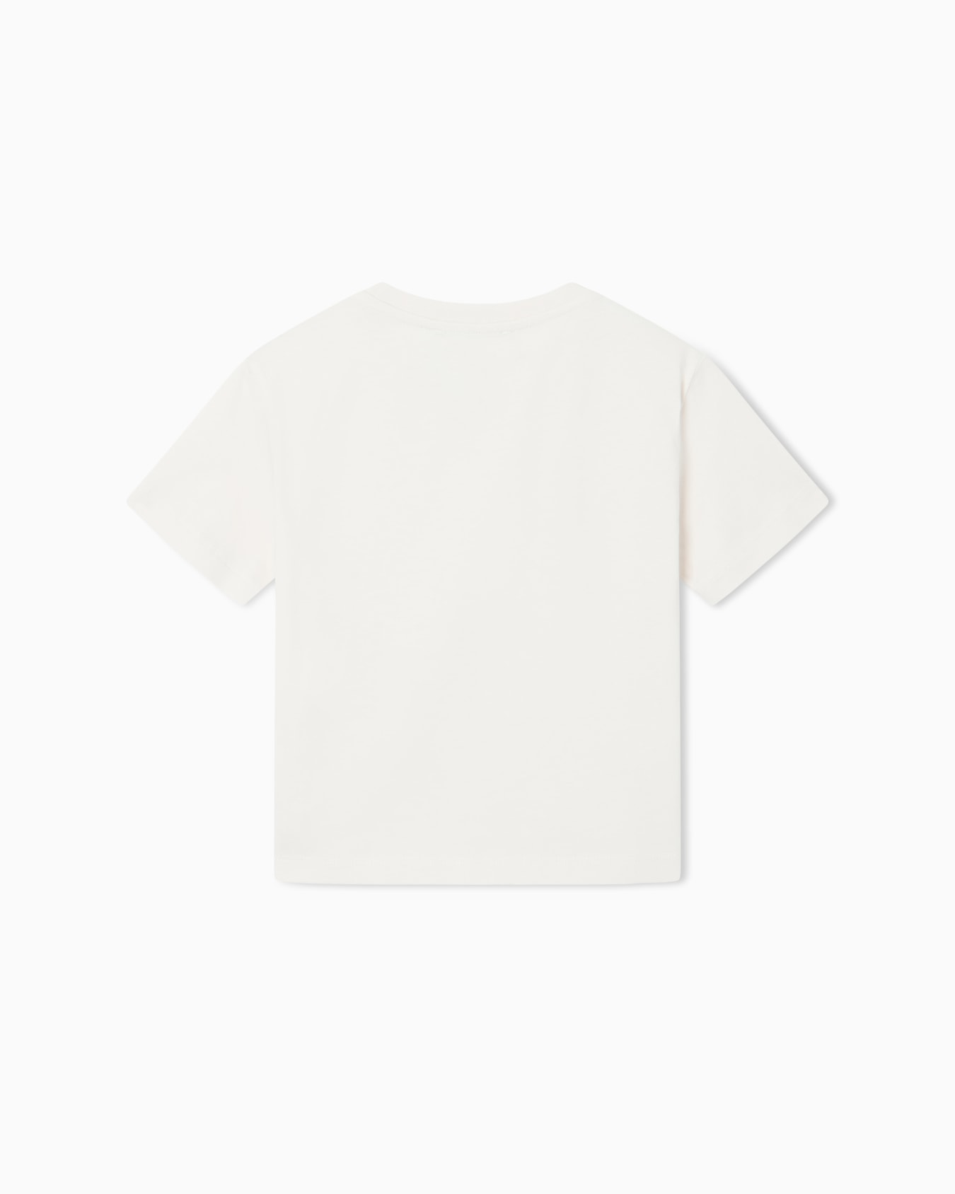 Crew neck cotton jersey T-shirt with an embroidered logo Slide 2