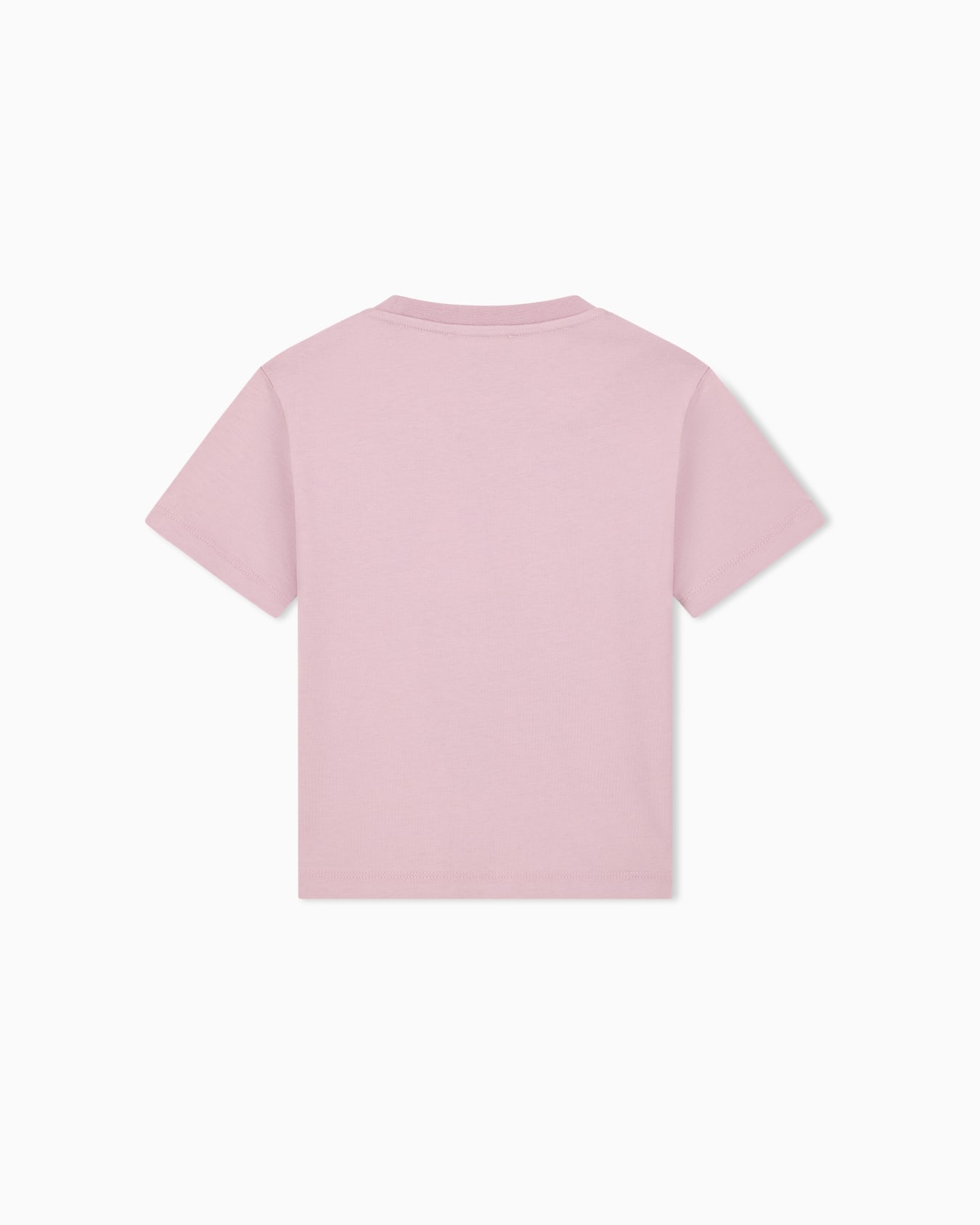 Camiseta de algodón con cuello redondo y logotipo bordado Diapositiva 2