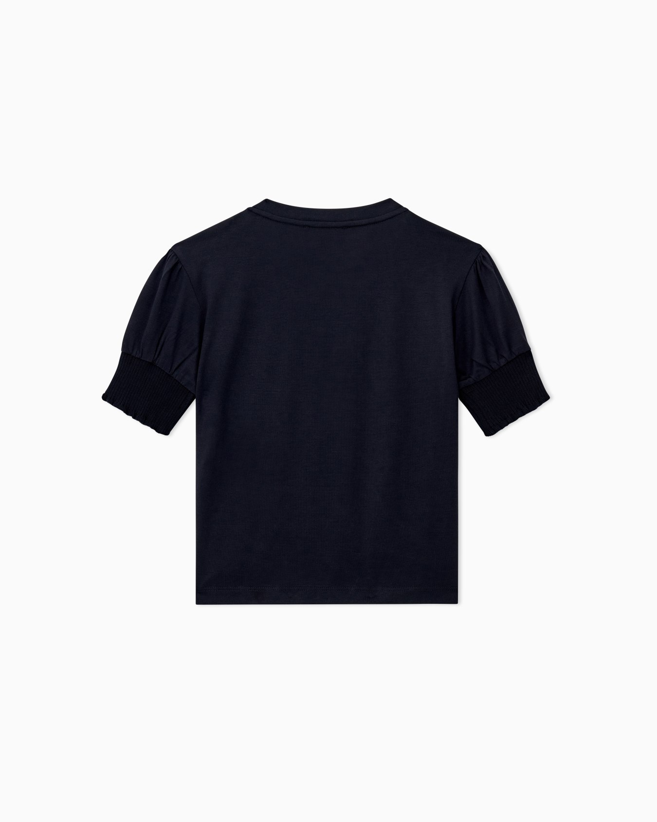 T-shirt in lyocell and cotton jersey with puff sleeves Slide 2