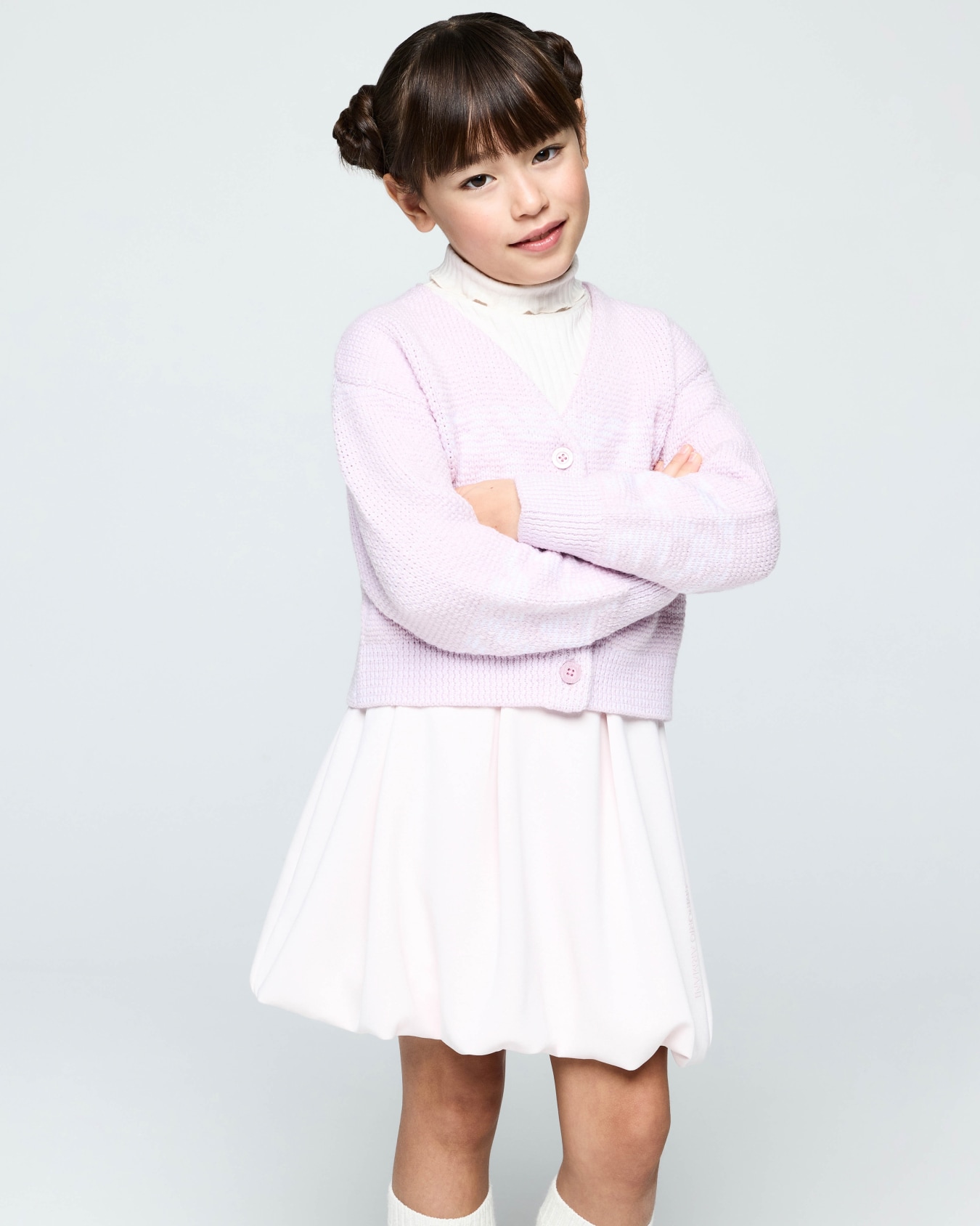 T-shirt ribbed stretch cotton with ruffled turtleneck Slide 3