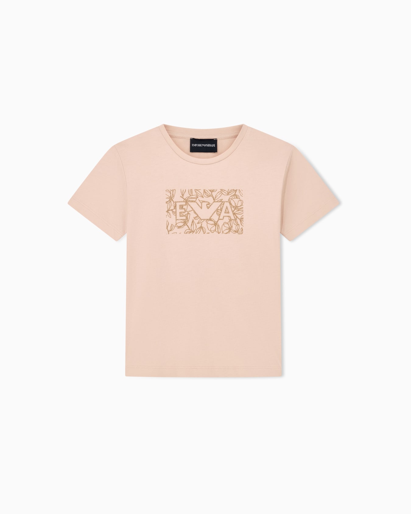T-shirt girocollo regular in jersey di cotone Slide 0