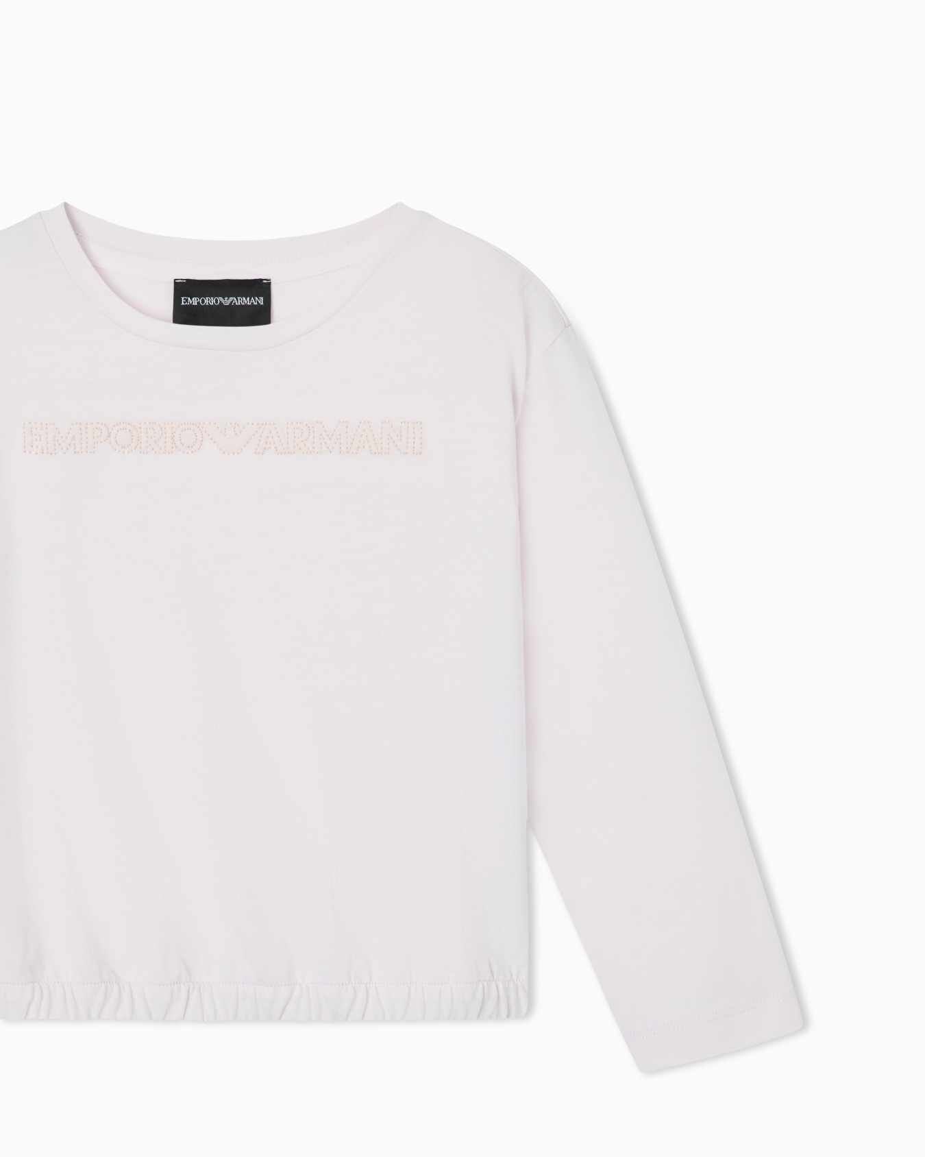 T-shirt in stretch jersey with round neckline and logo Slide 1