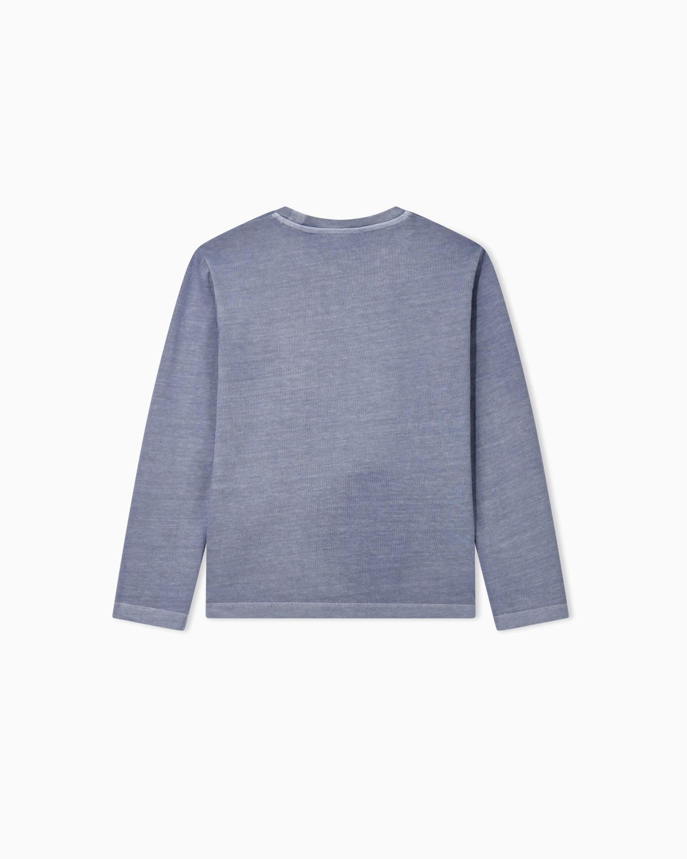 T-shirt in delavé heavy jersey cotton with logo Slide 2