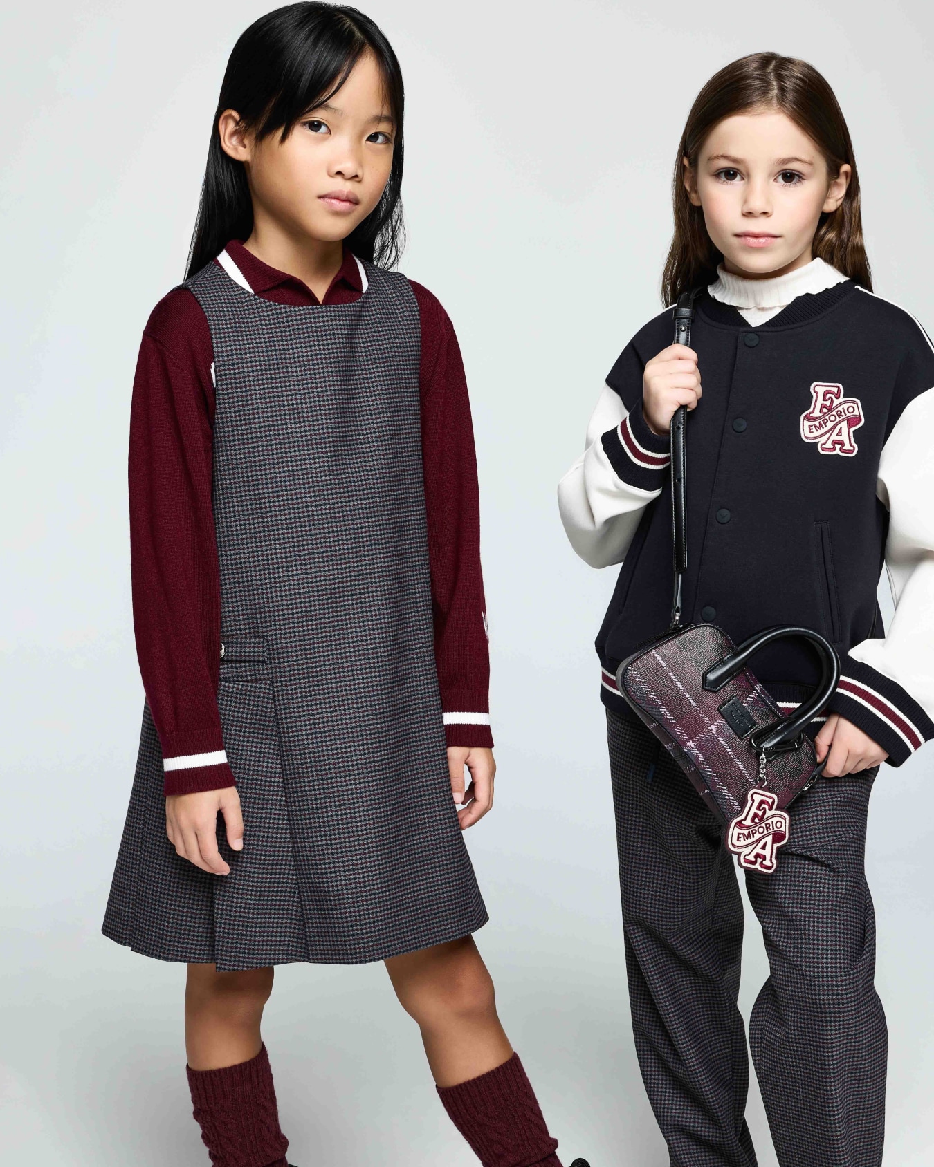 Robe sans manches à carreaux en mélange de laine vierge Diapositive 3
