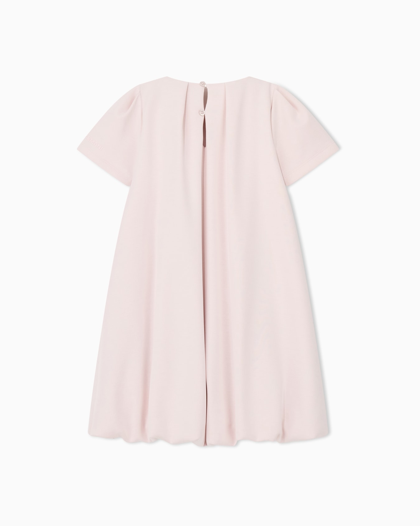 Robe en jersey à manches courtes avec col rond et plis Diapositive 2