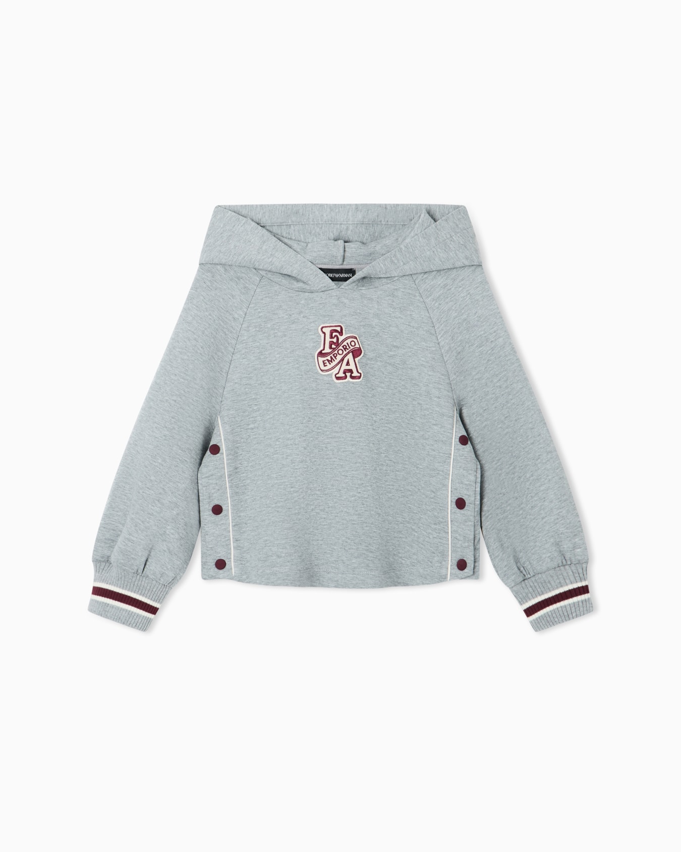 Double jersey hoodie with embroidered patch Slide 0