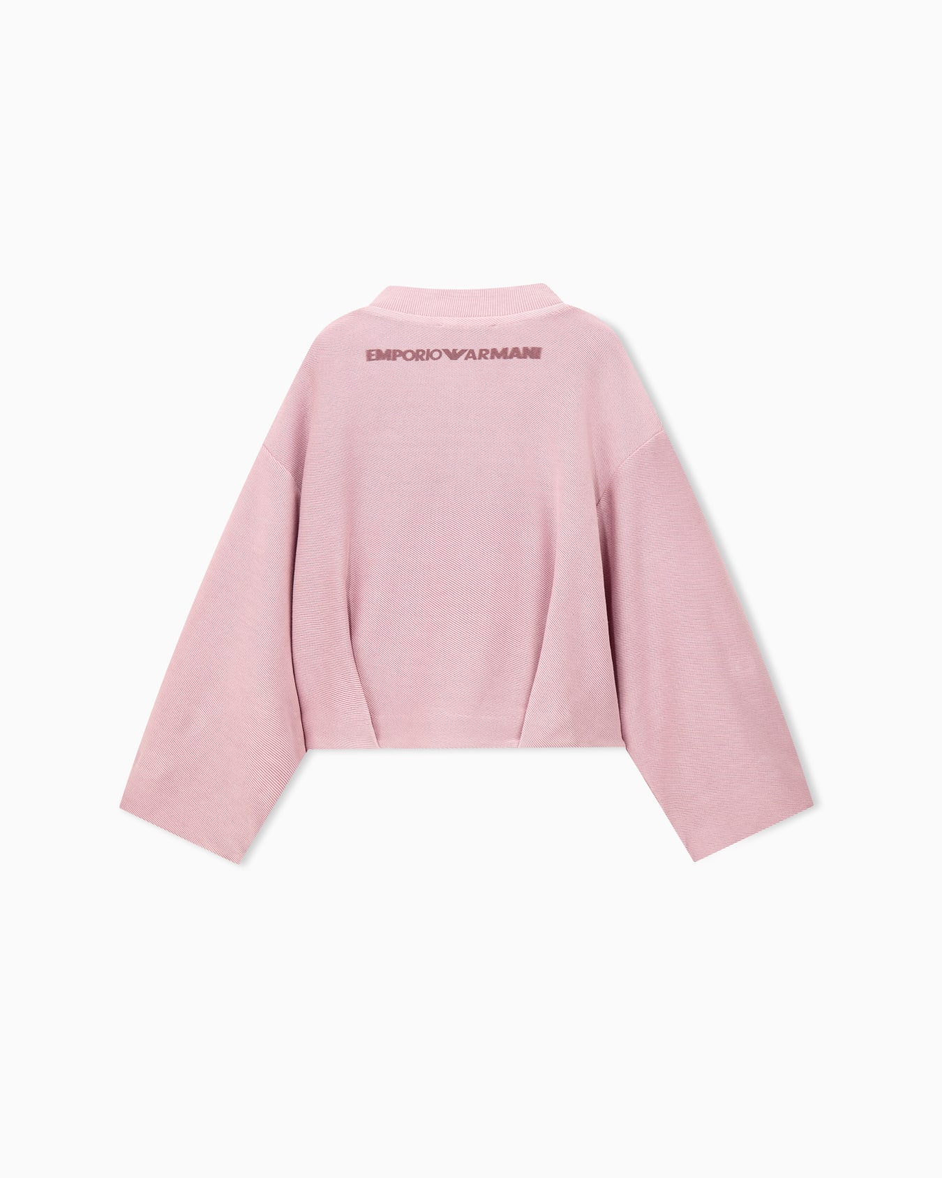 Sweatshirt in delave diagonal jersey cotton with front zip Slide 2