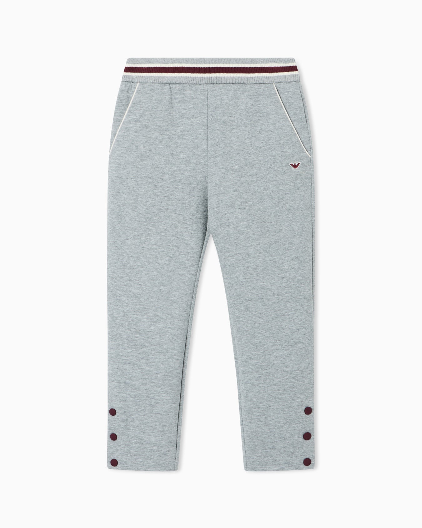 Double jersey trousers with a striped waistband and piping Slide 0