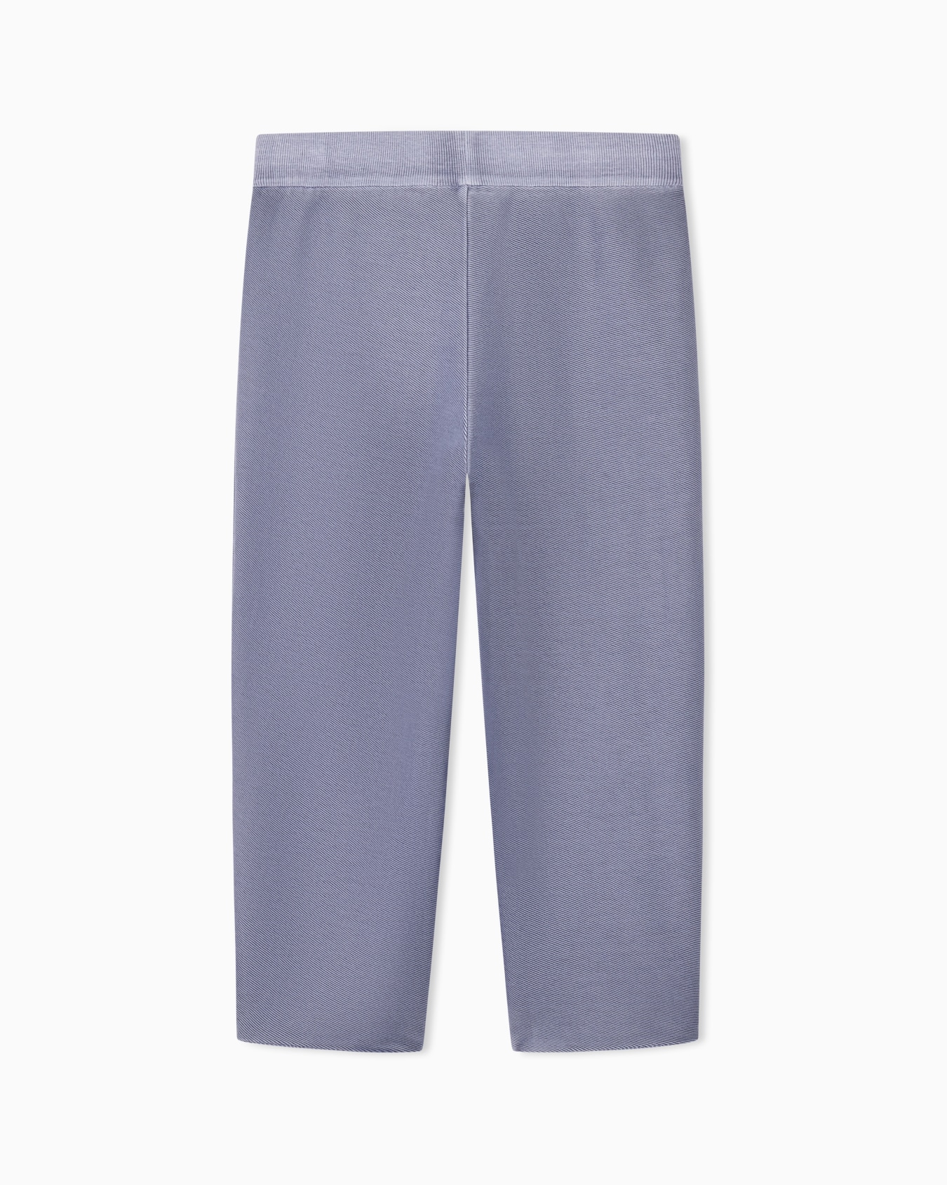 Trousers in delavé diagonal cotton jersey with side logo Slide 2
