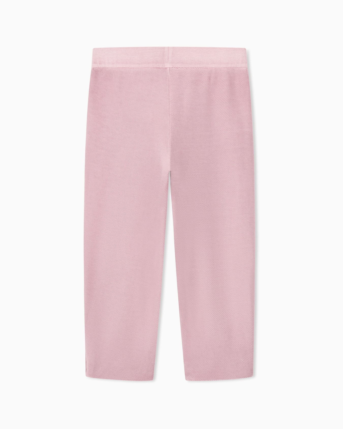 Trousers in delavé diagonal cotton jersey with side logo Slide 2
