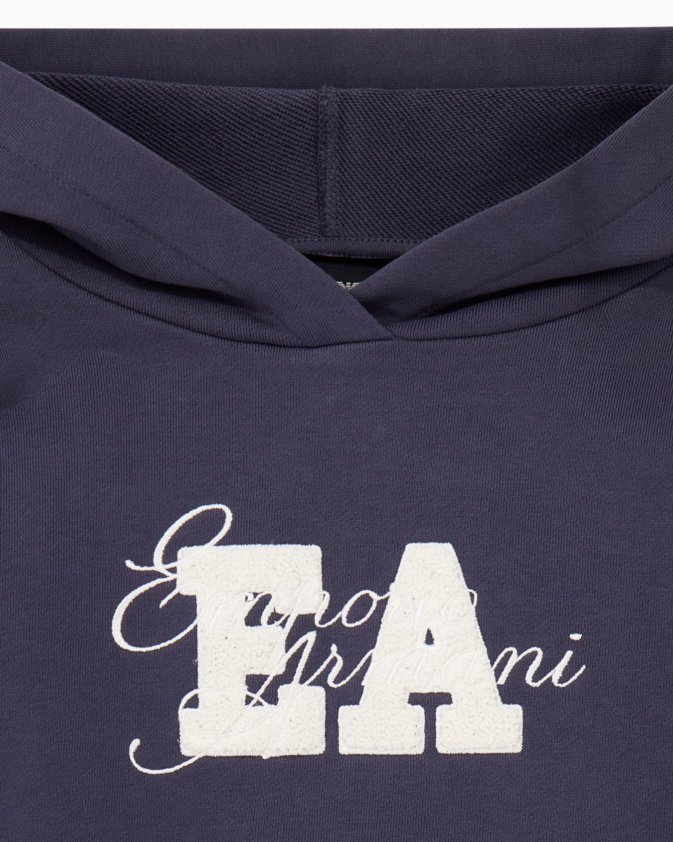 Cotton fleece tracksuit with a hoodie and wide-leg pants Slide 1