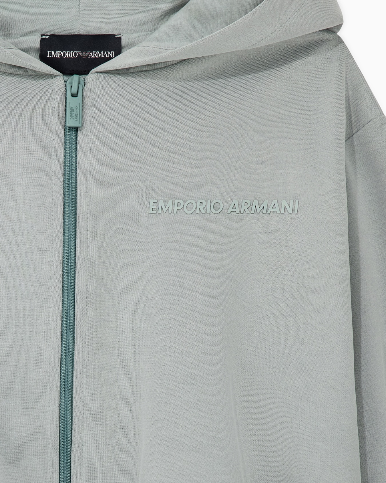 Jersey tracksuit with a full zip hoodie and wide-leg pants Slide 1
