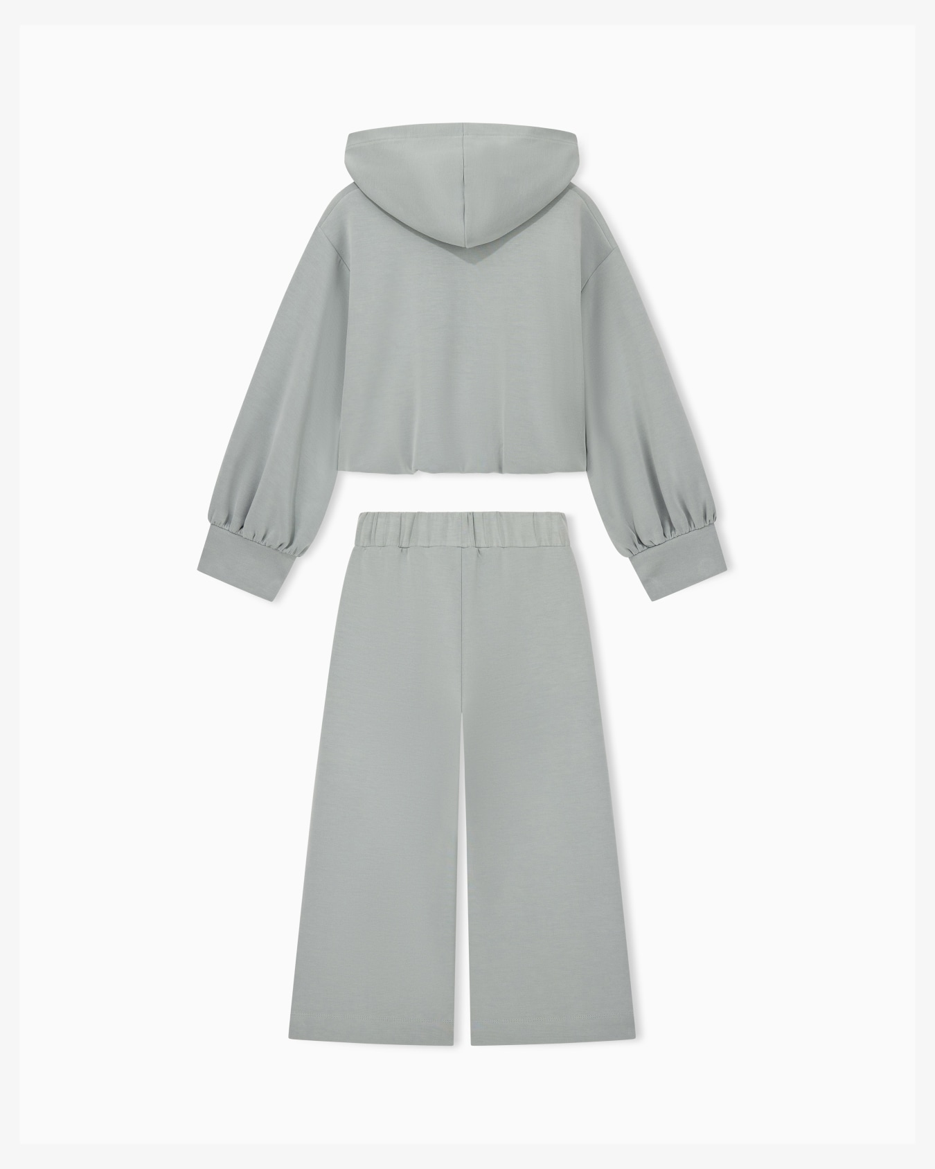 Jersey tracksuit with a full zip hoodie and wide-leg pants Slide 2