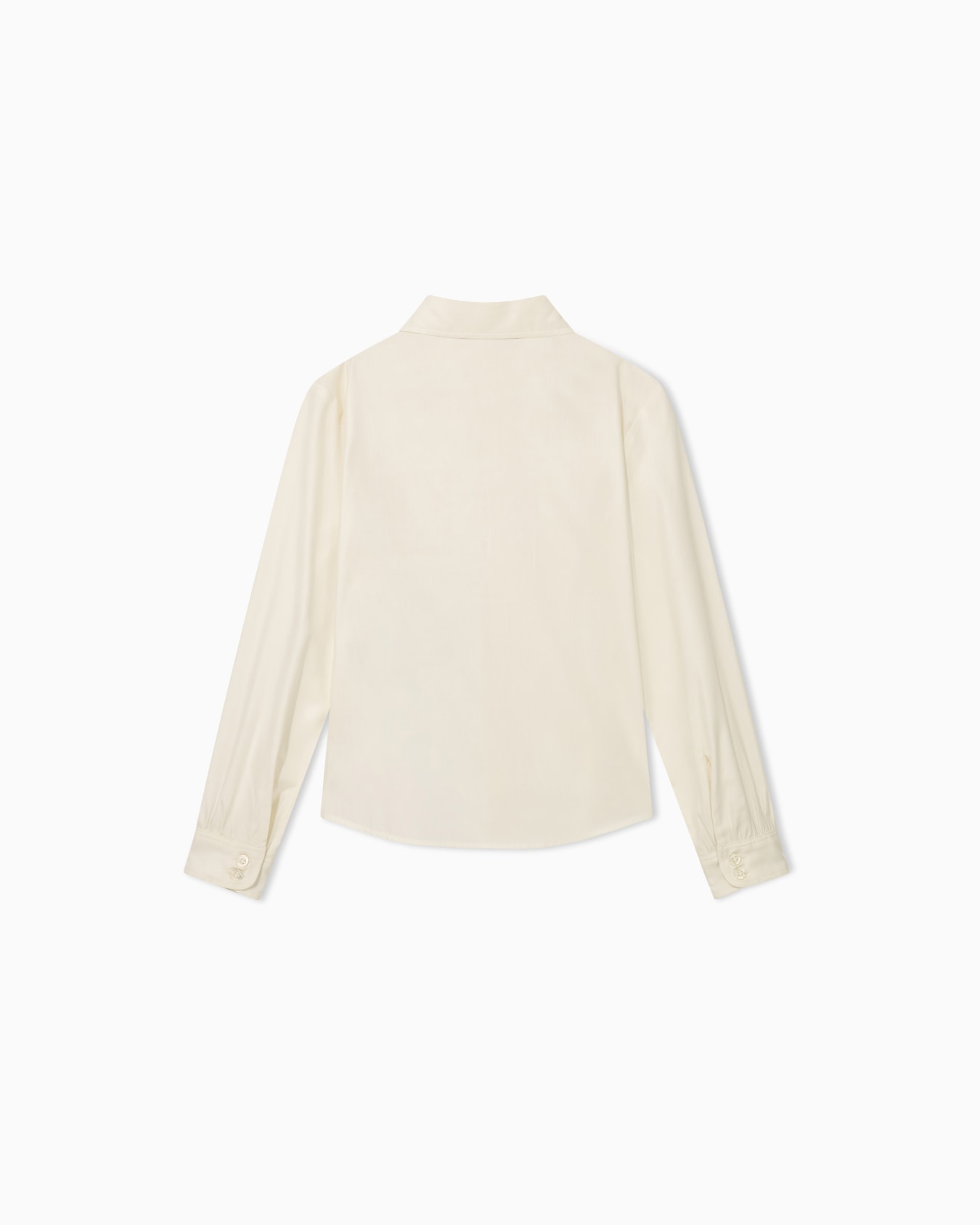 Camicia regular fit in popeline di cotone e viscosa Slide 2