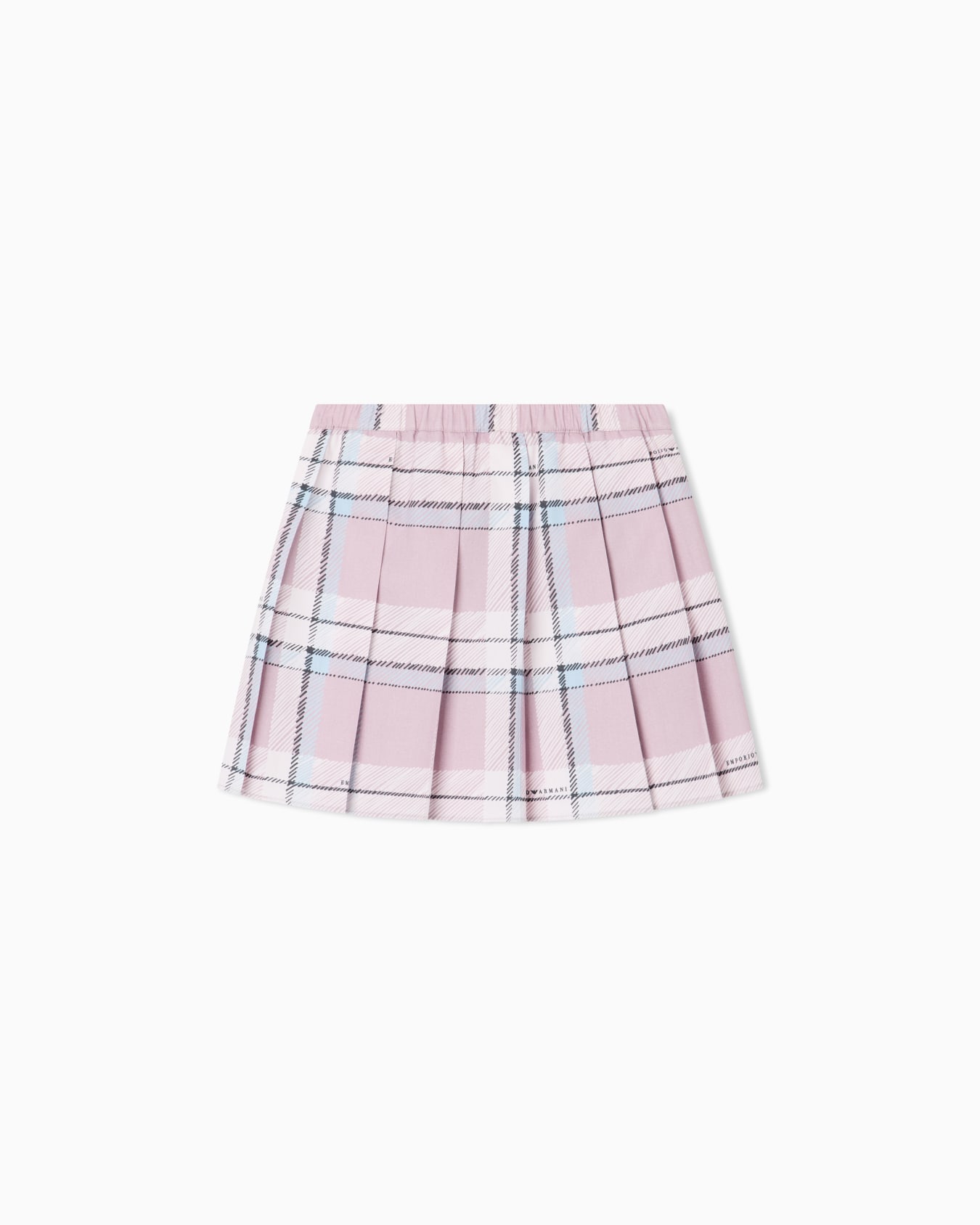 Mid-thigh pleated skirt with a printed tartan pattern Slide 2