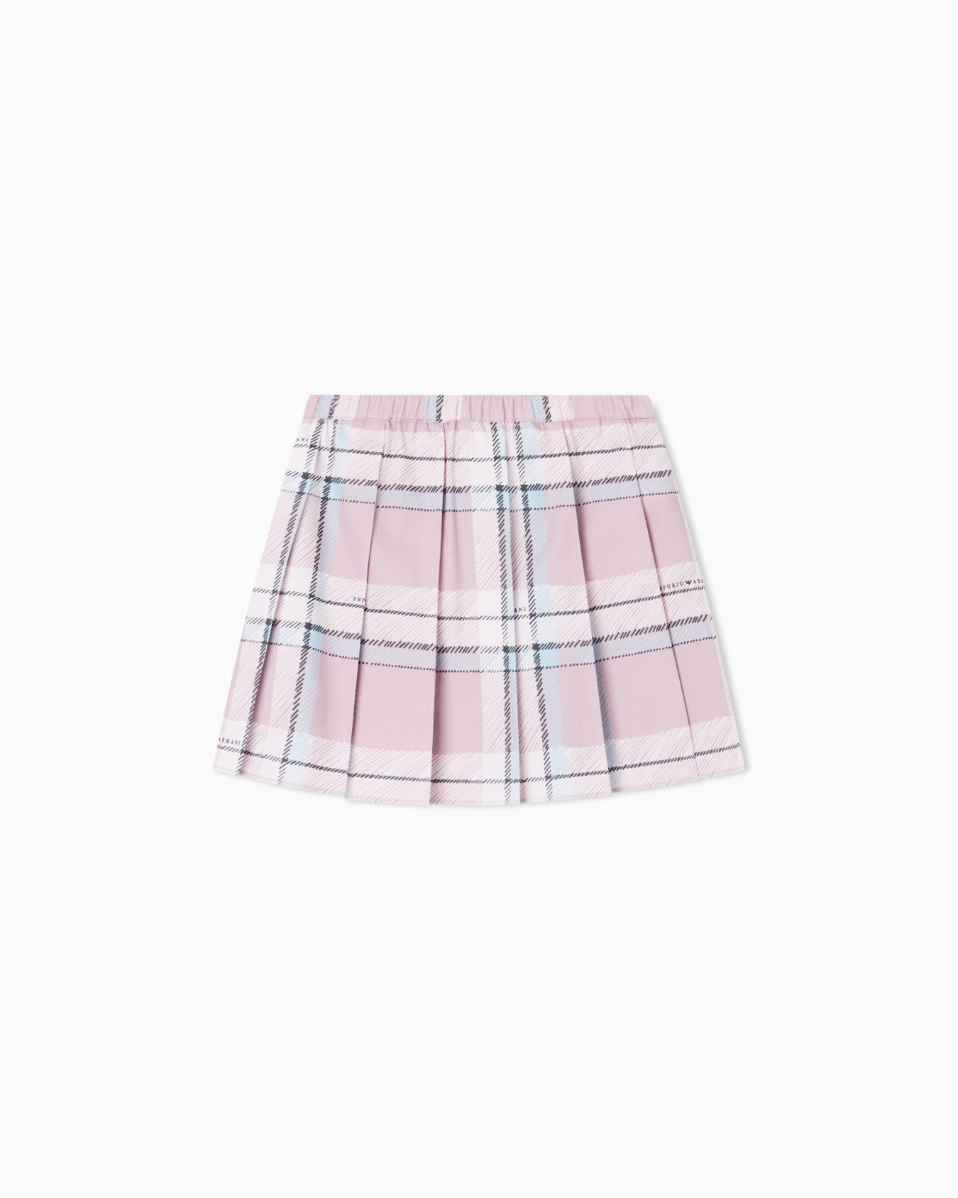 Mid-thigh pleated skirt with a printed tartan pattern Slide 0