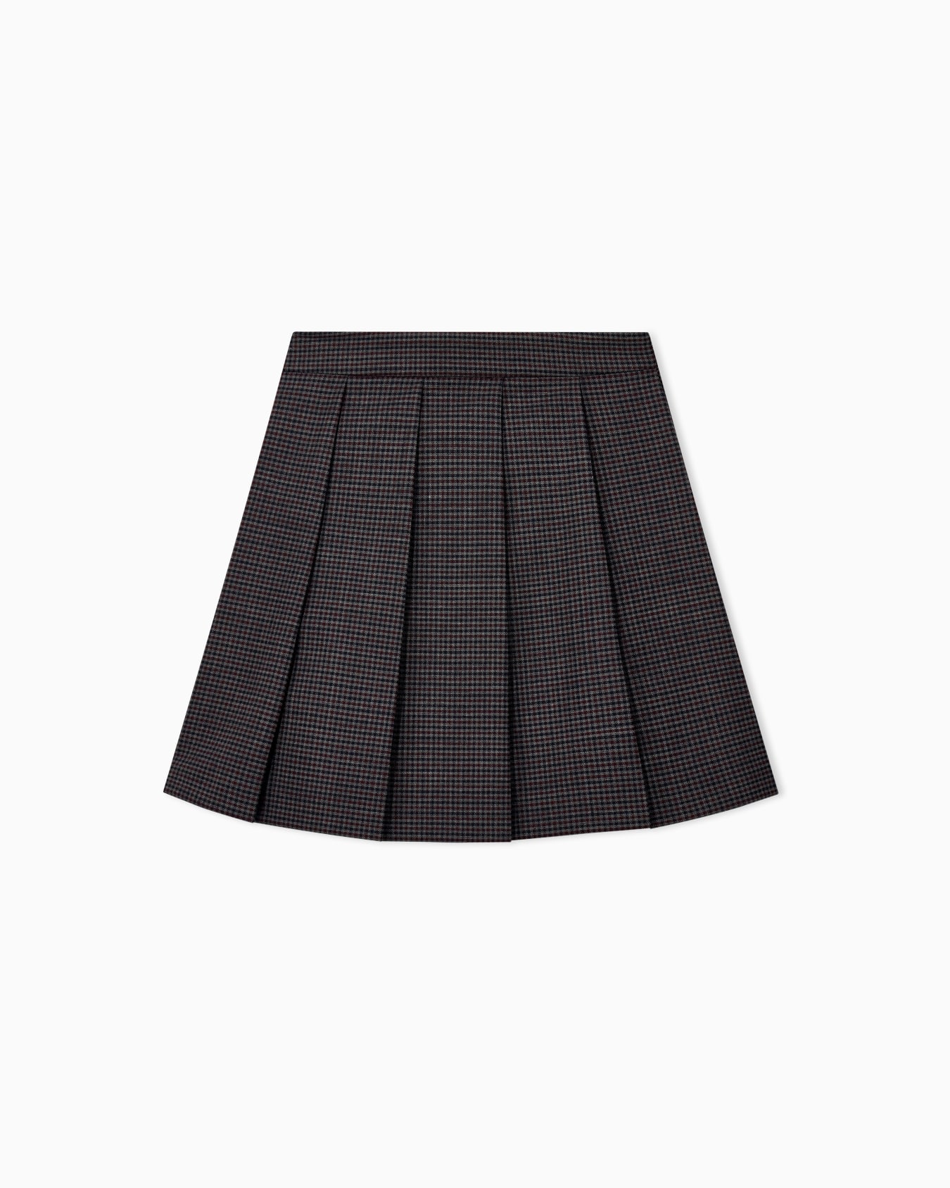 Pleated virgin wool skirt with a side button closure Slide 2
