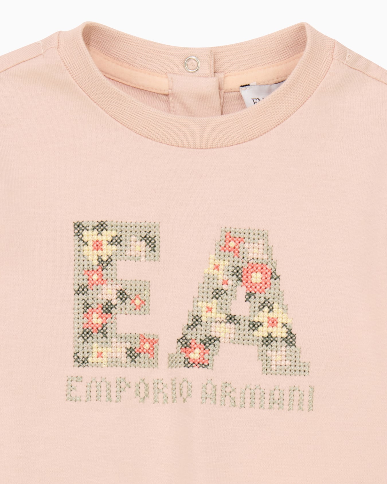 Baby t-shirt in heavy cotton jersey with floral pattern Slide 1
