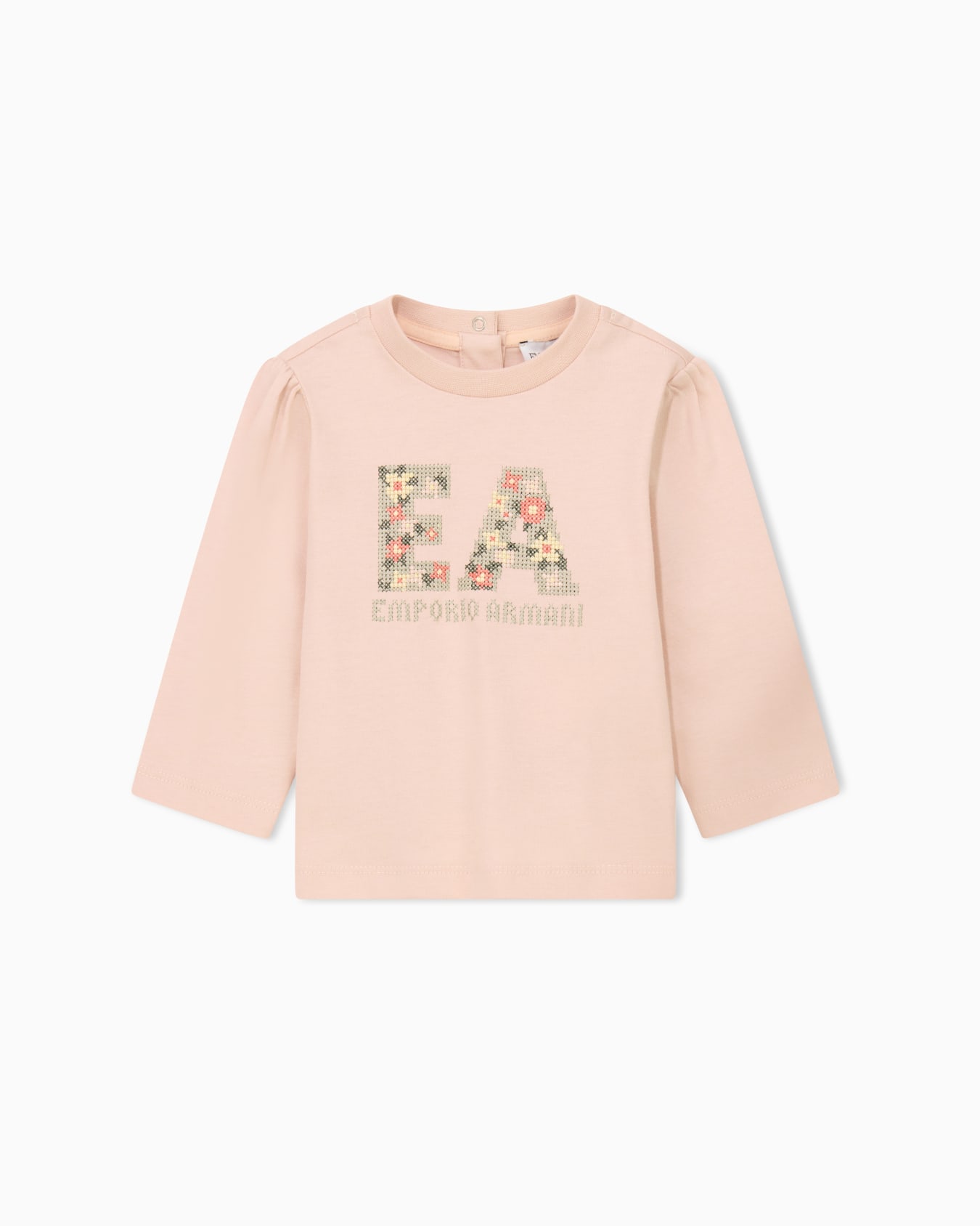 Baby t-shirt in heavy cotton jersey with floral pattern Slide 0