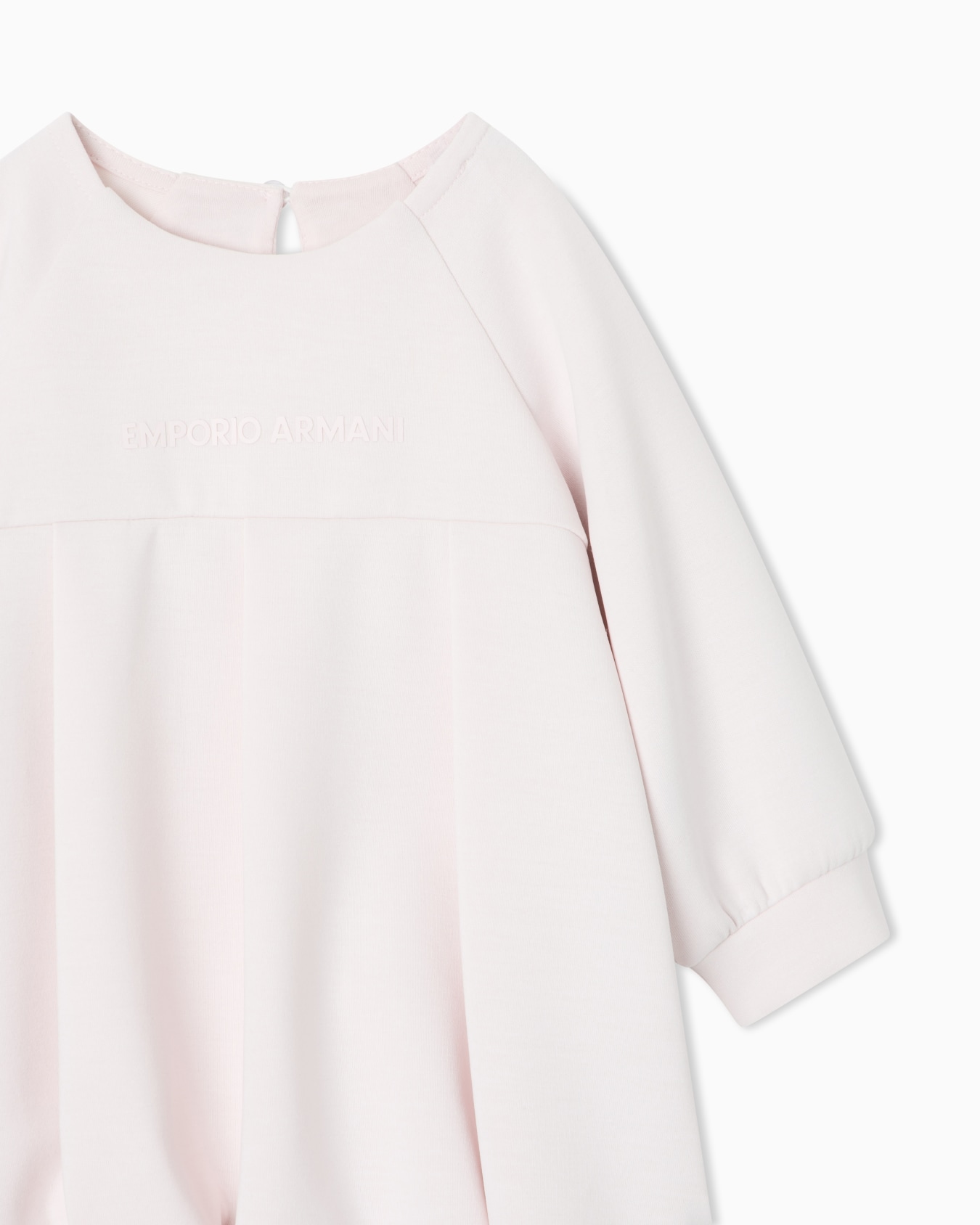 Jersey baby dress with long sleeves and a pleated skirt Slide 1