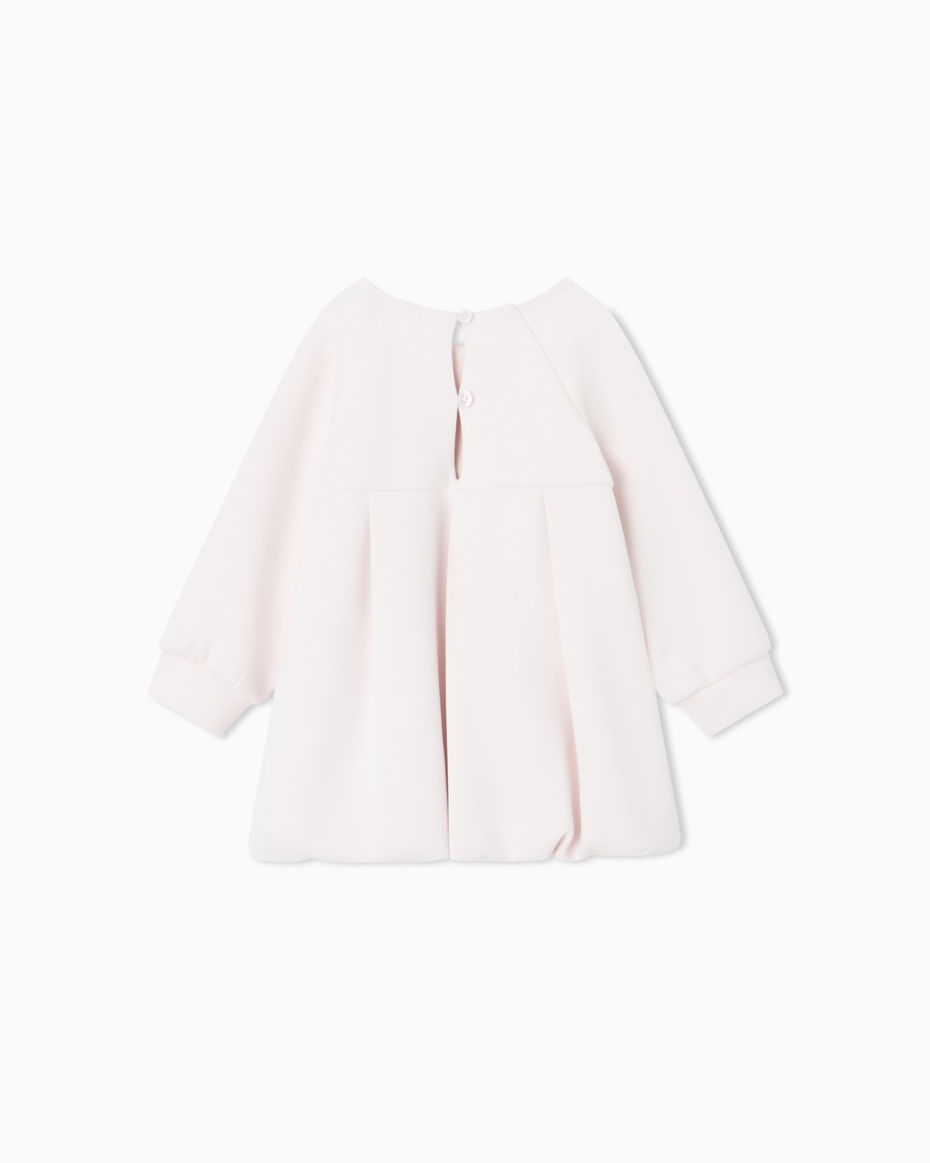 Jersey baby dress with long sleeves and a pleated skirt Slide 2