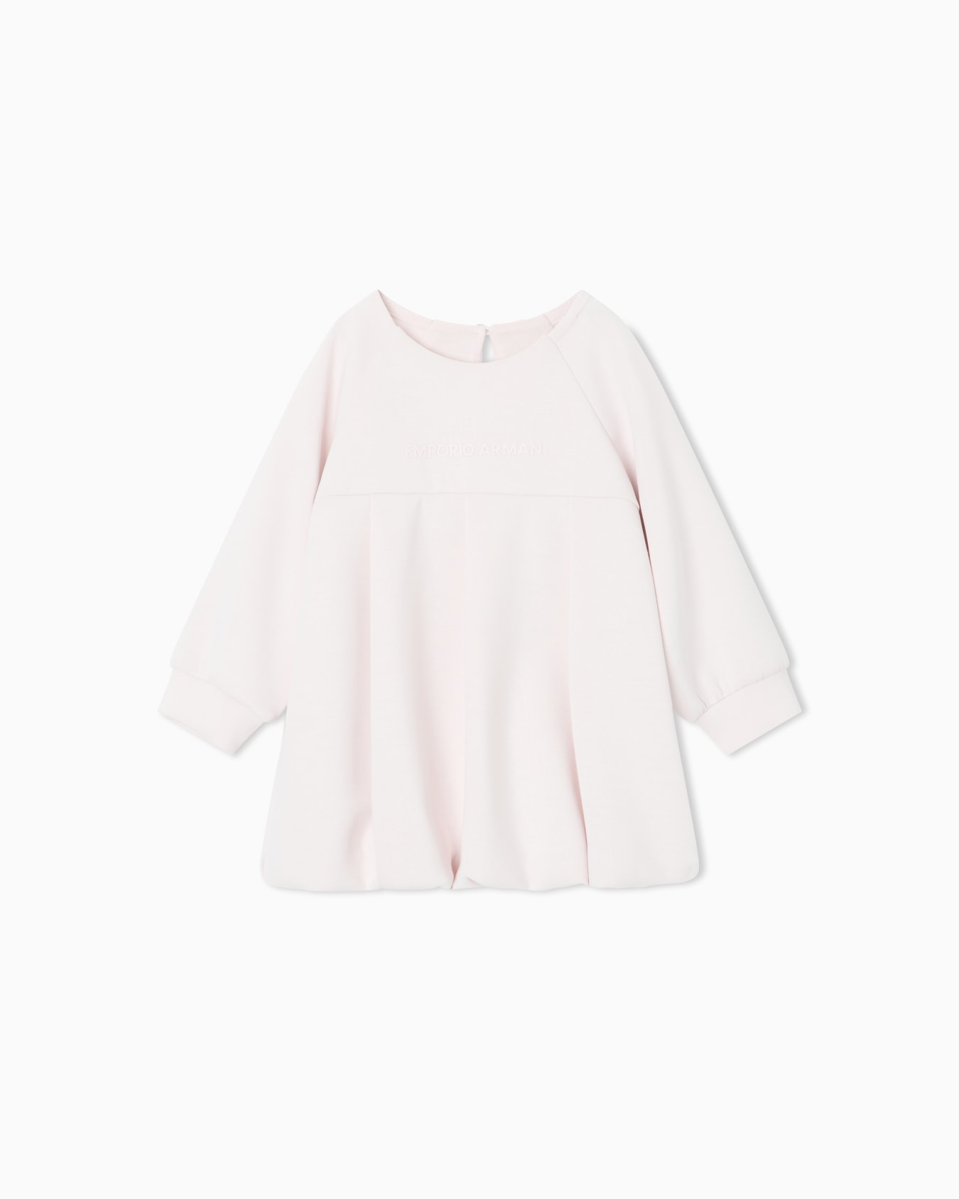 Jersey baby dress with long sleeves and a pleated skirt Slide 0