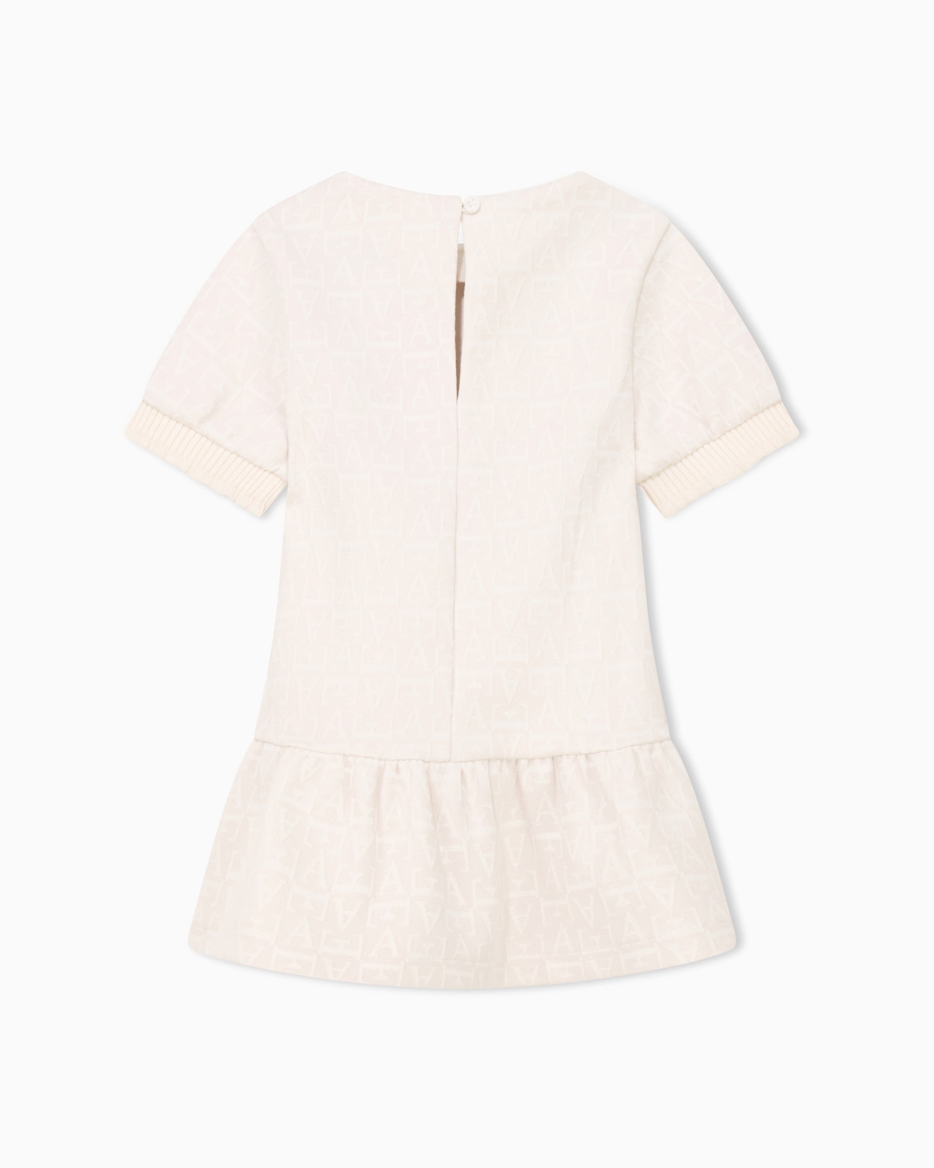 Dress in jacquard double jersey with flared hem Slide 2